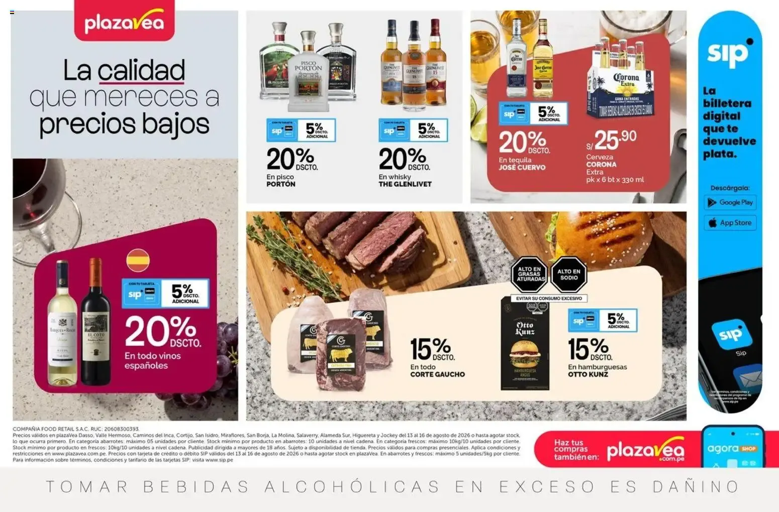 Catalogo de Plaza Vea: La calidad que mereces a precios bajos 13 de agosto al 16 de agosto 2026 - Pag 1