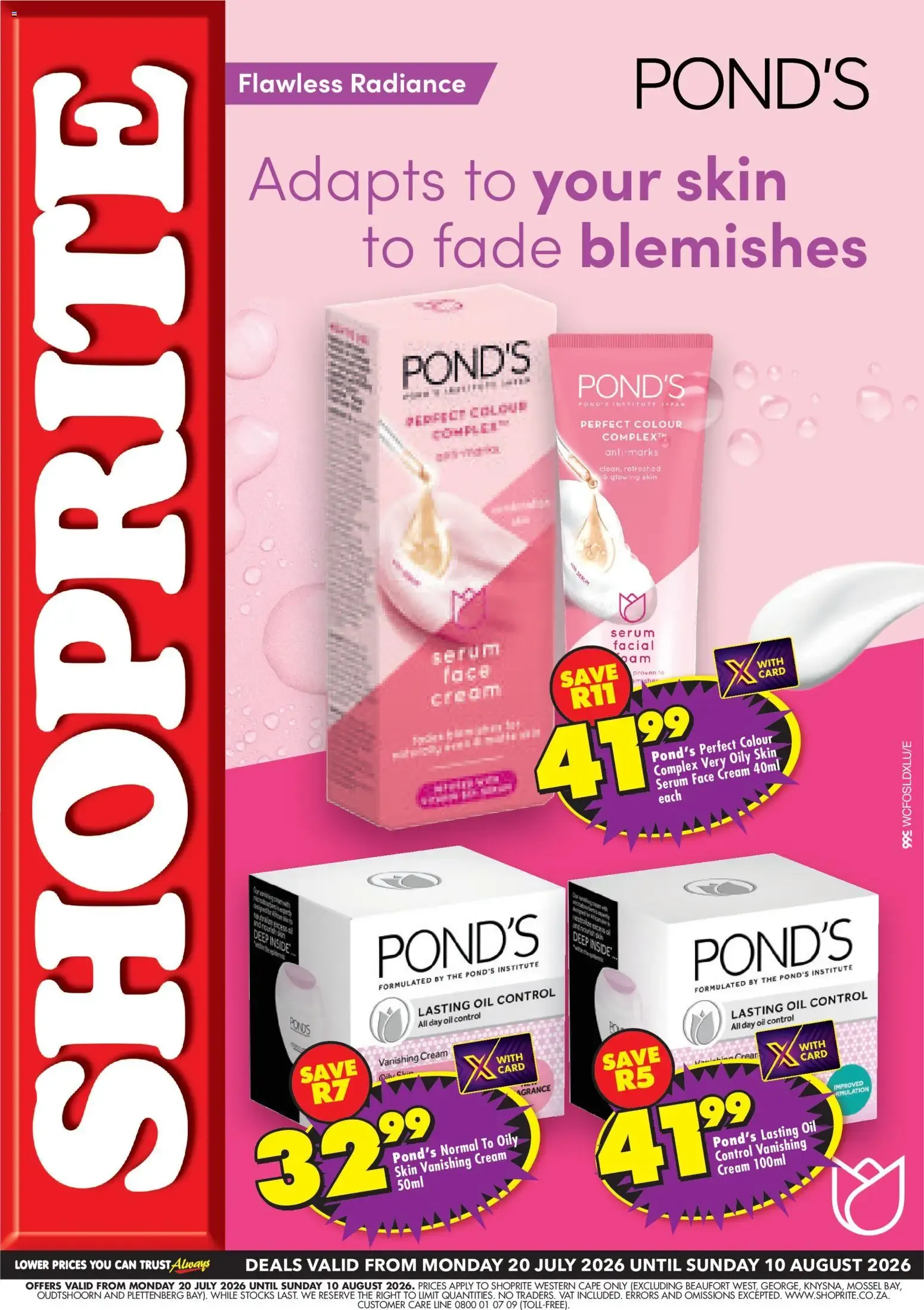 Shoprite Western Cape - Pond's Skin Care Essentials (20/07/2026 - 10/08/2026) → Online Catalogue from 20 July to 10 August 2026 - Catalogue Page 1