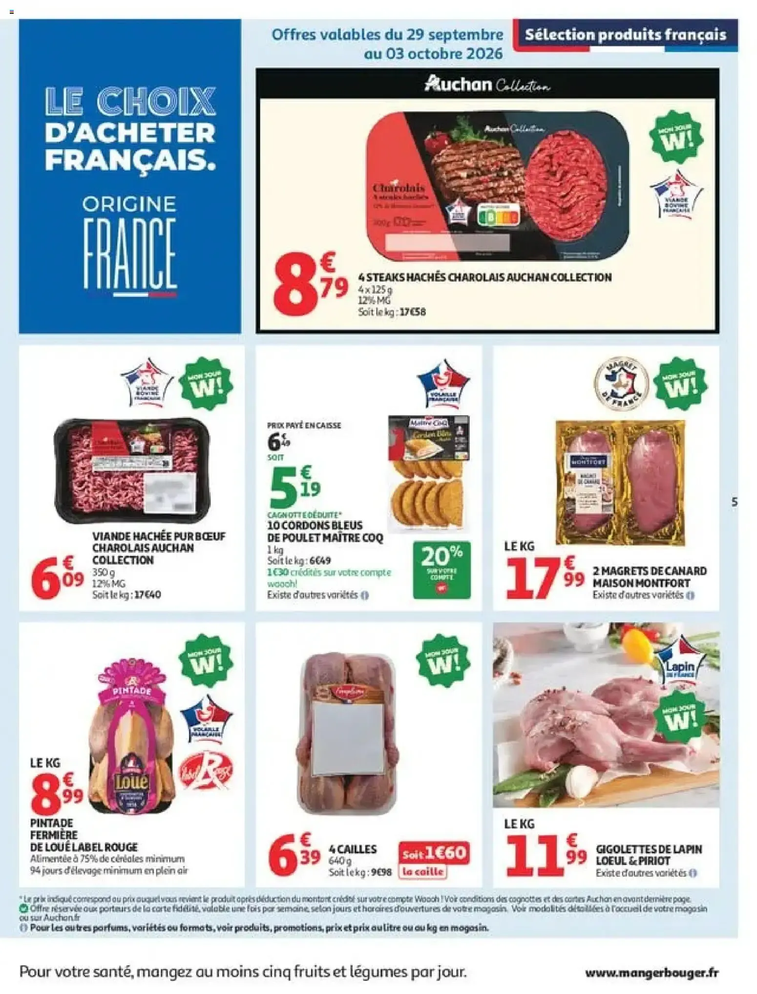 Auchan Halles d'automne supers à partir du 29/09/2026 - promo en ligne du 29 septembre au 10 octobre 2026 - Catalogue page 5