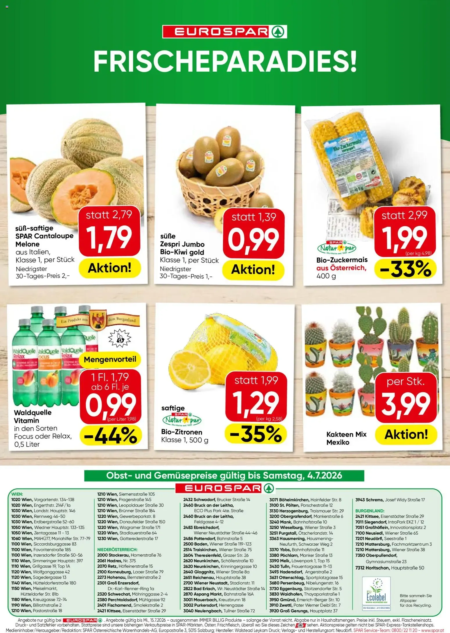 Eurospar Flugblatt von 01.07.2026 - Aktuelle Angebote von 1. Juli bis 15. Juli 2026 - Flugblätt seite 16