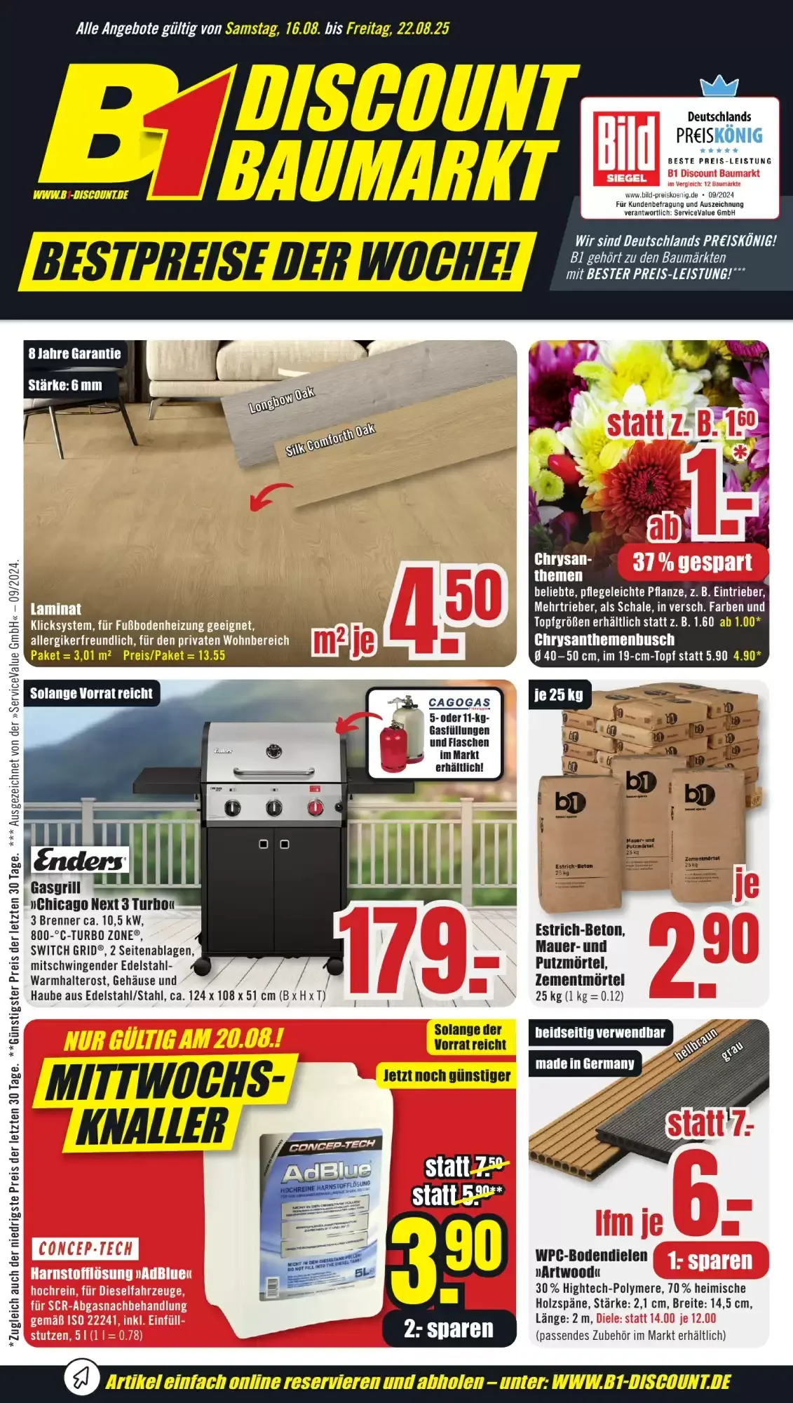 B1 Discount Baumarkt Prospekt woche 34