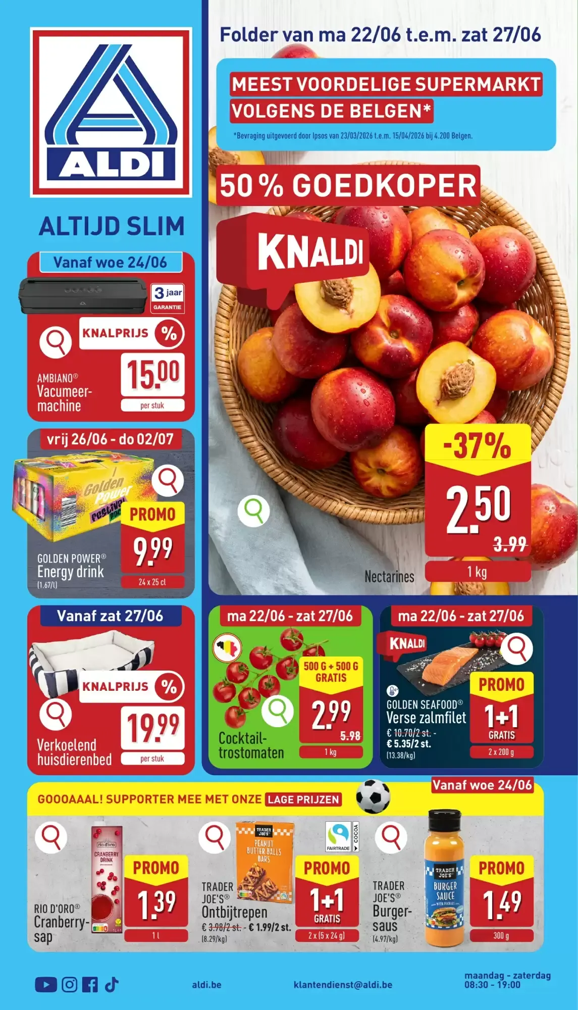 ALDI Folder van ma 22/06 t.e.m. zat 27/06 van 22 juni tot 27 juni 2026 - folder pagina 1