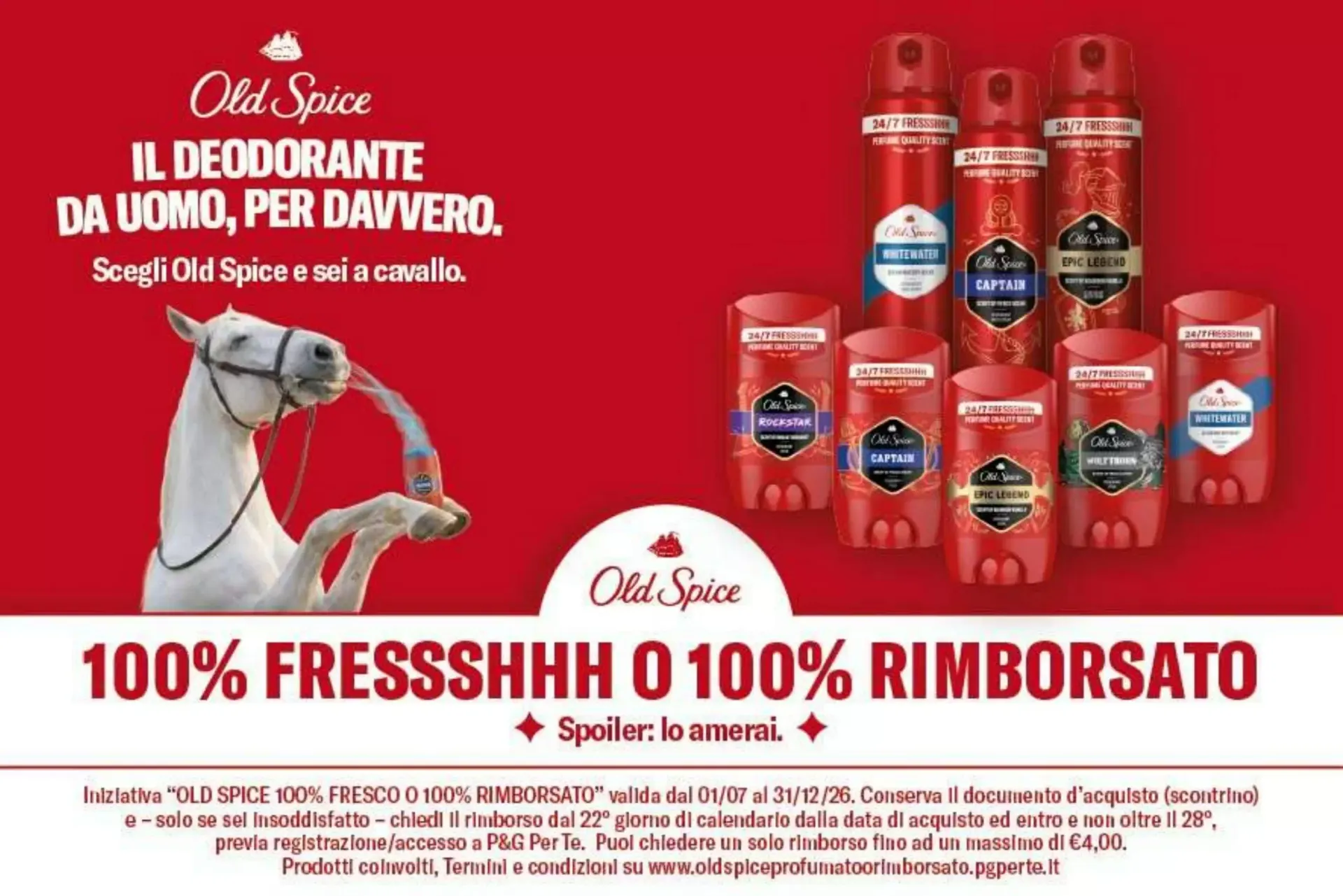Old Spice: 100% Fresco o 100% Rimborsato da 1 luglio a 31 dicembre di 2026 - Pagina del volantino 1