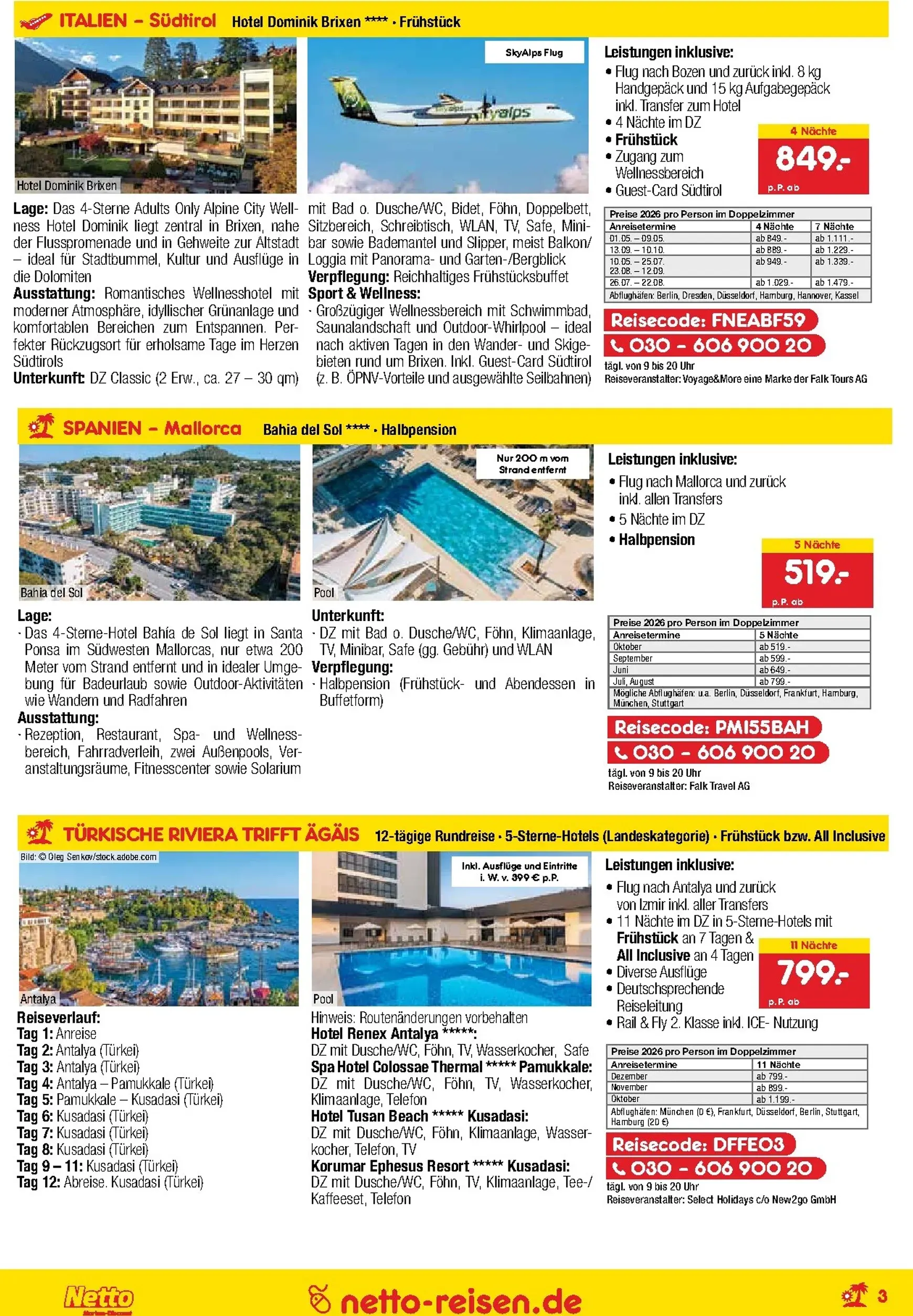 Netto Marken Discount - Reise-Angebote Prospekt – von Donnerstag 28.05.2026 bis Dienstag 30.06.2026 von 28. Mai bis 30. Juni 2026 - Prospekt seite 3
