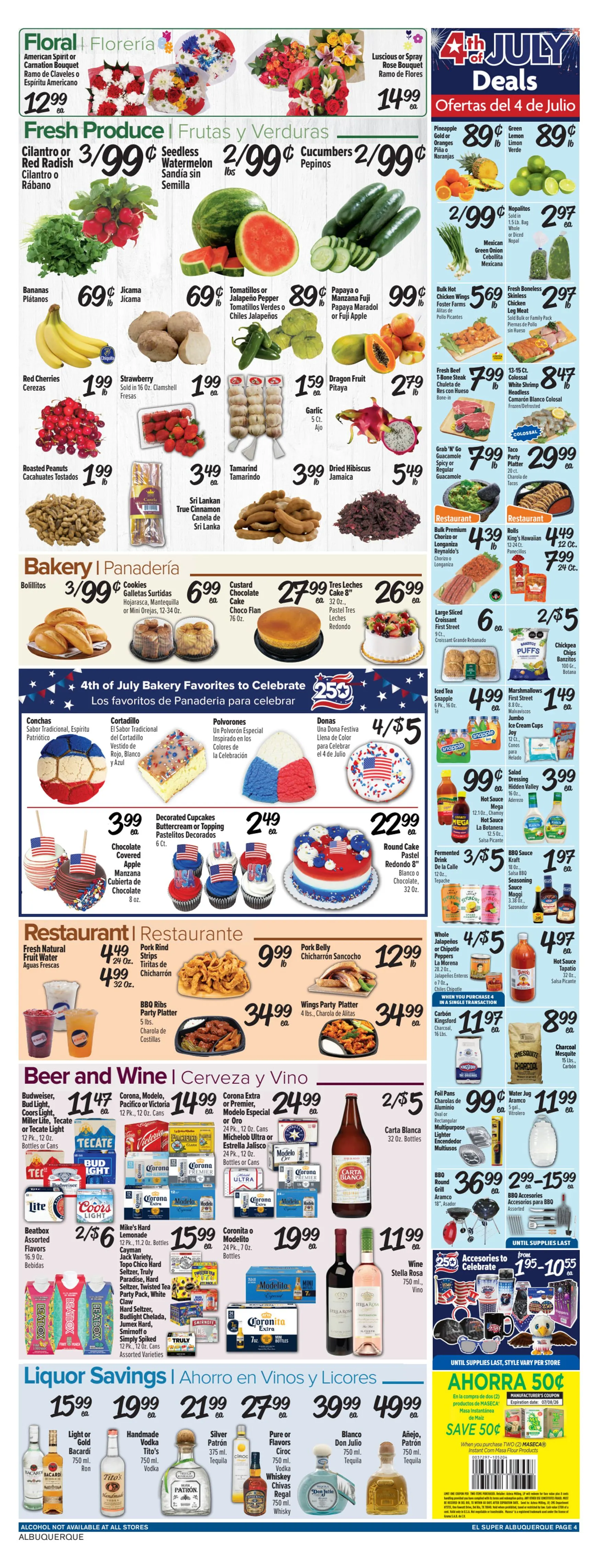 Weekly ad Current El Super leaflet valid from Wednesday 07/01/2026 to Tuesday 07/07/2026 from July 1 to July 7 2026 - Page 4