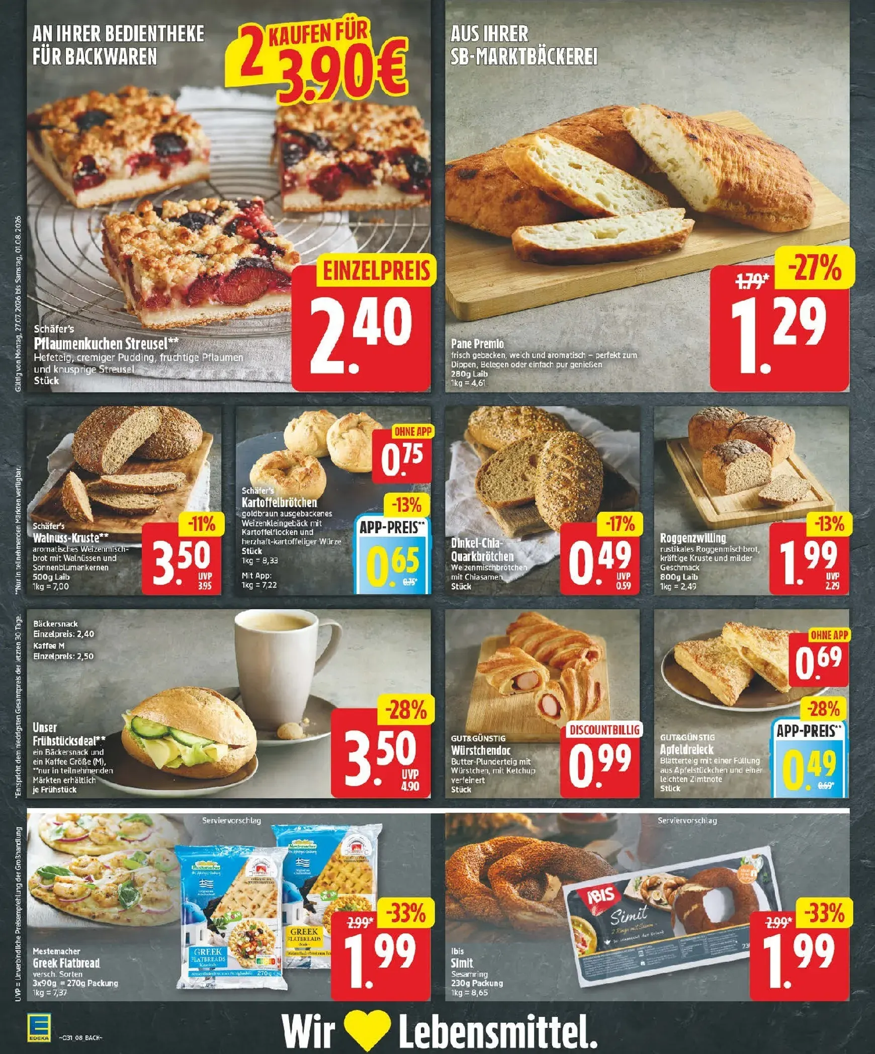 Edeka Prospekt – von Montag 27.07.2026 bis Samstag 01.08.2026 von 27. Juli bis 1. August 2026 - Prospekt seite 8