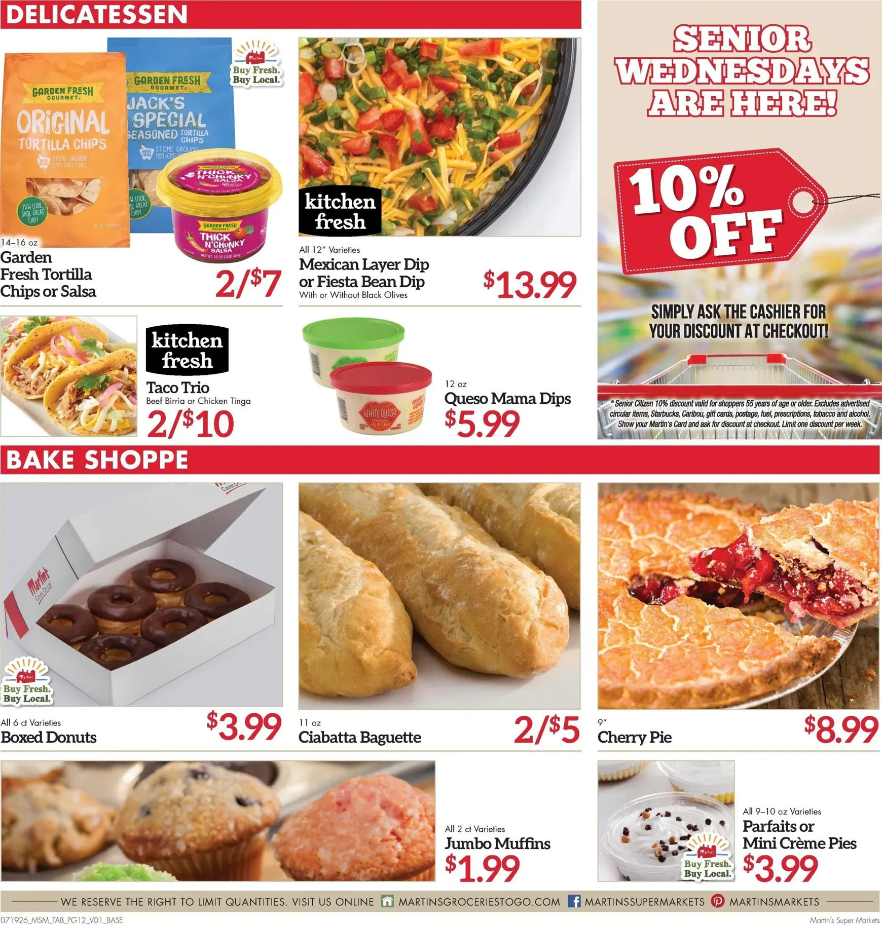 Weekly promotion Current Martin's Super Markets - Next Ad leaflet valid from Sunday 07/19/2026 to Saturday 07/25/2026 spanning from July 19 to July 25 2026 - Page 12 for Catalogue 365