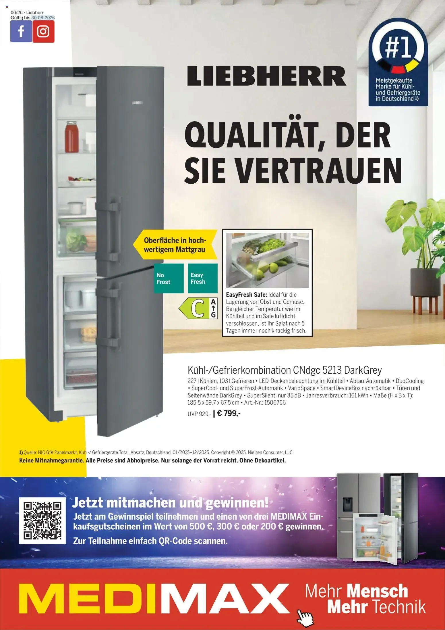 Medimax Liebherr Magazin (ab 01.06.2026) zum Blättern von 1. Juni bis 30. Juni 2026 - Prospekt seite 1