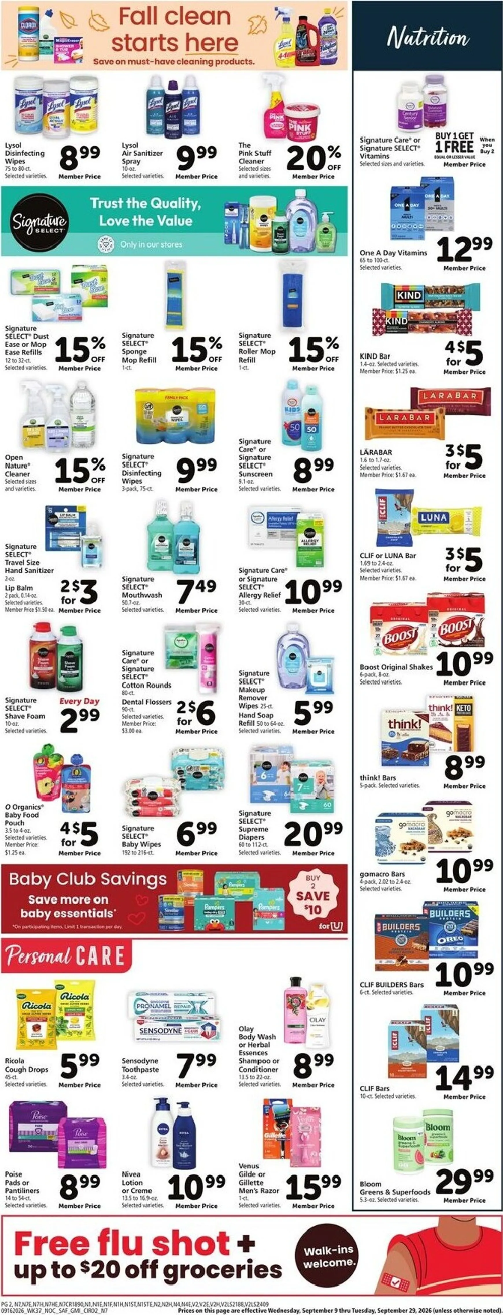 Weekly ad Current Safeway leaflet valid from Wednesday 09/16/2026 to Tuesday 09/22/2026 from September 16 to September 22 2026 - Page 9