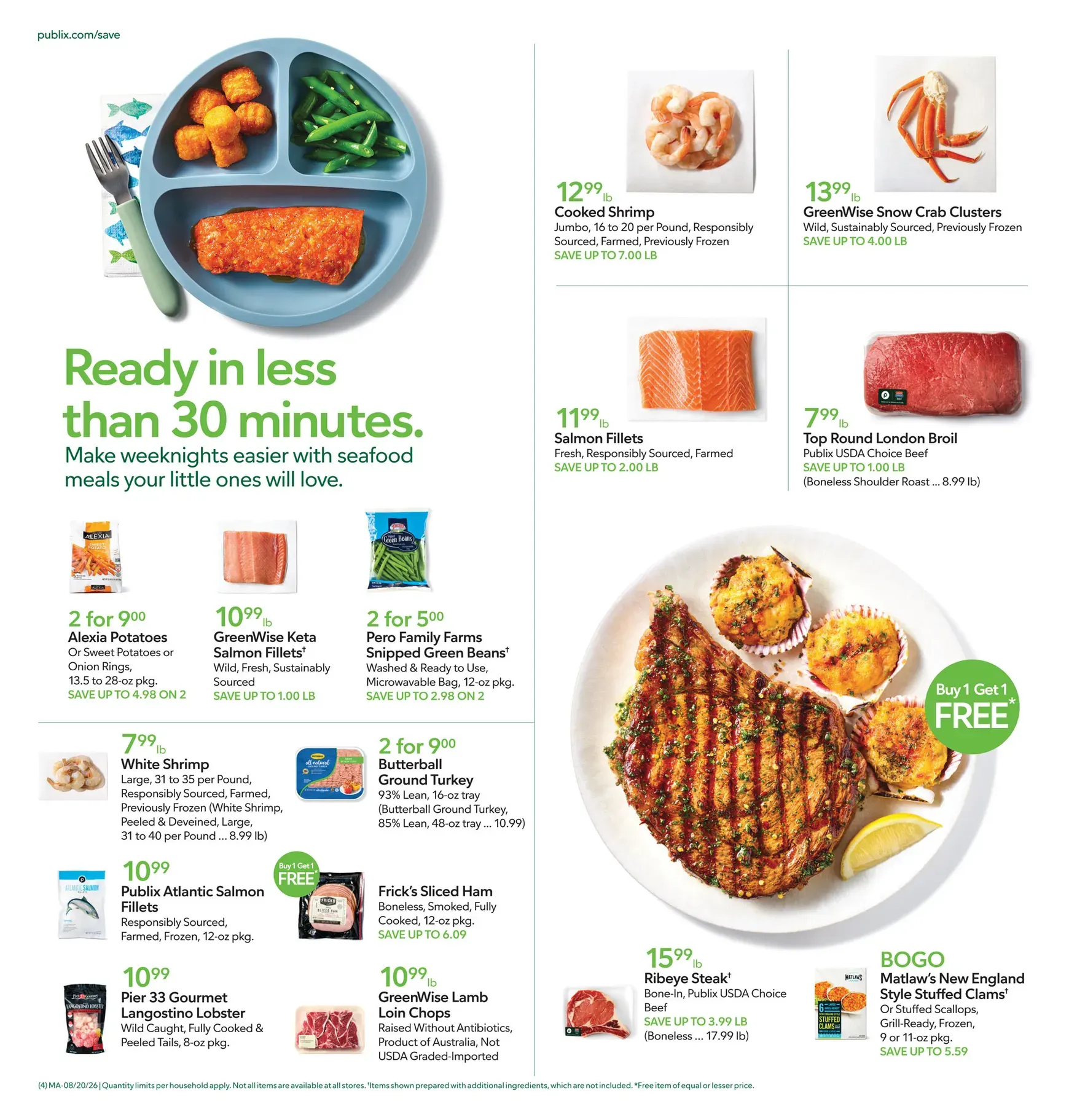 Weekly promotion Current Publix leaflet valid from Thursday 08/20/2026 to Wednesday 08/26/2026 spanning from August 20 to August 26 2026 - Page 4 for Catalogue 365