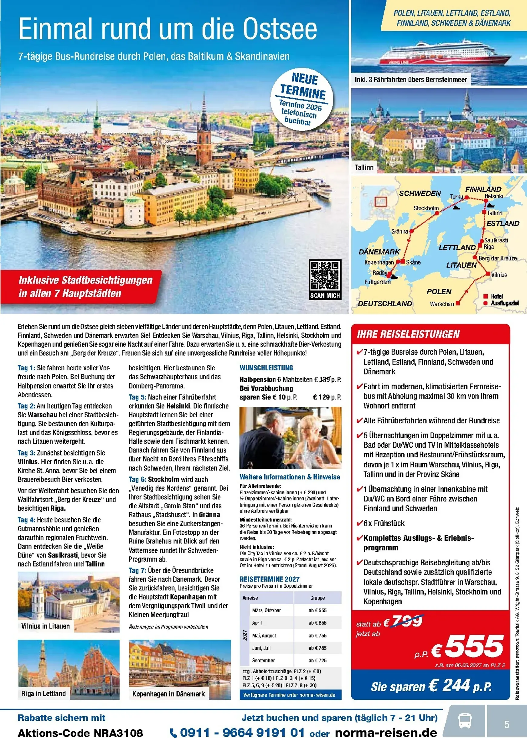 Norma - Reisen Prospekt – von Samstag 01.08.2026 bis Montag 31.08.2026 von 1. August bis 31. August 2026 - Prospekt seite 5