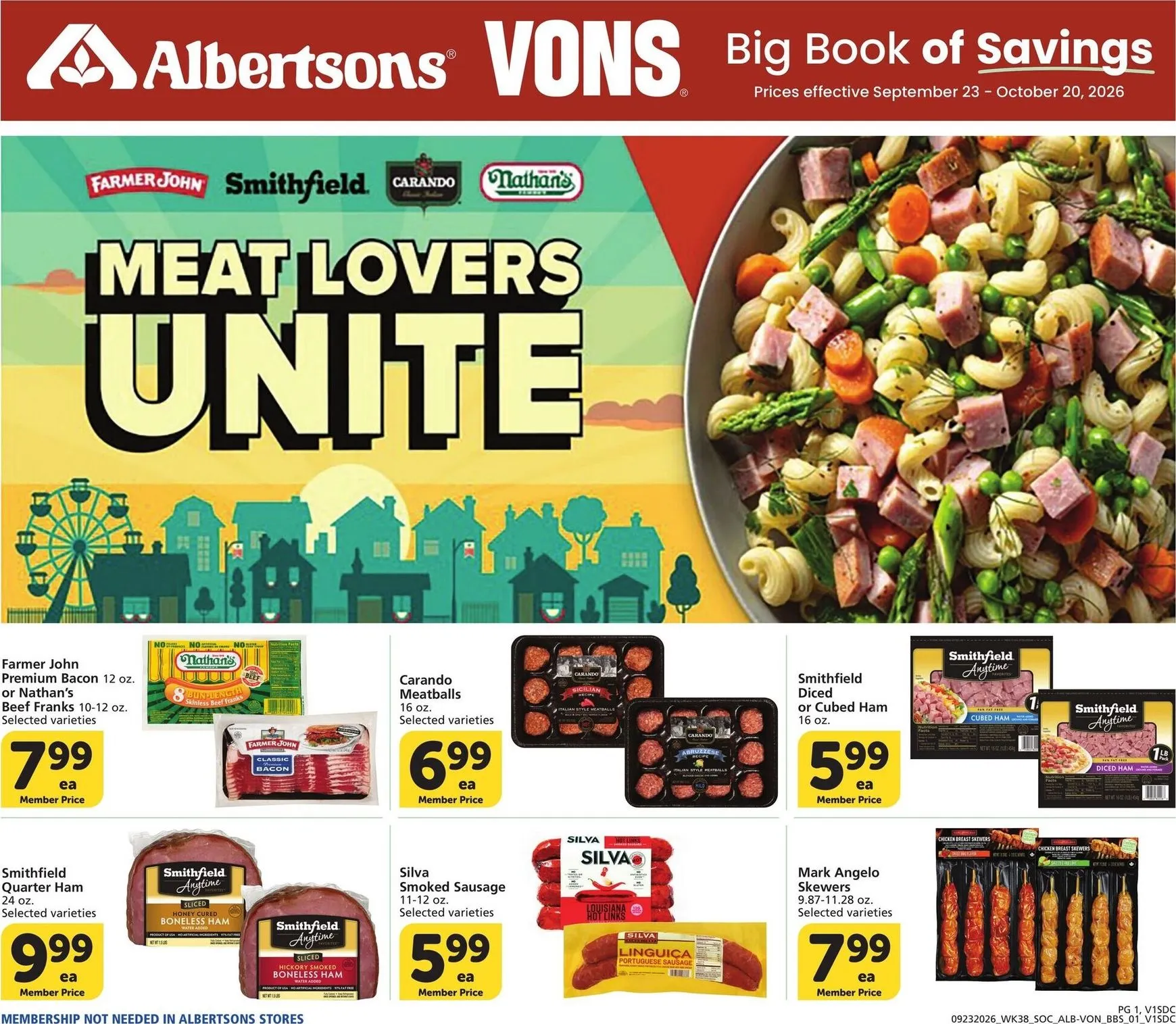 Current Vons - Big Book of Savings leaflet valid from Wednesday 09/23/2026 to Tuesday 10/20/2026