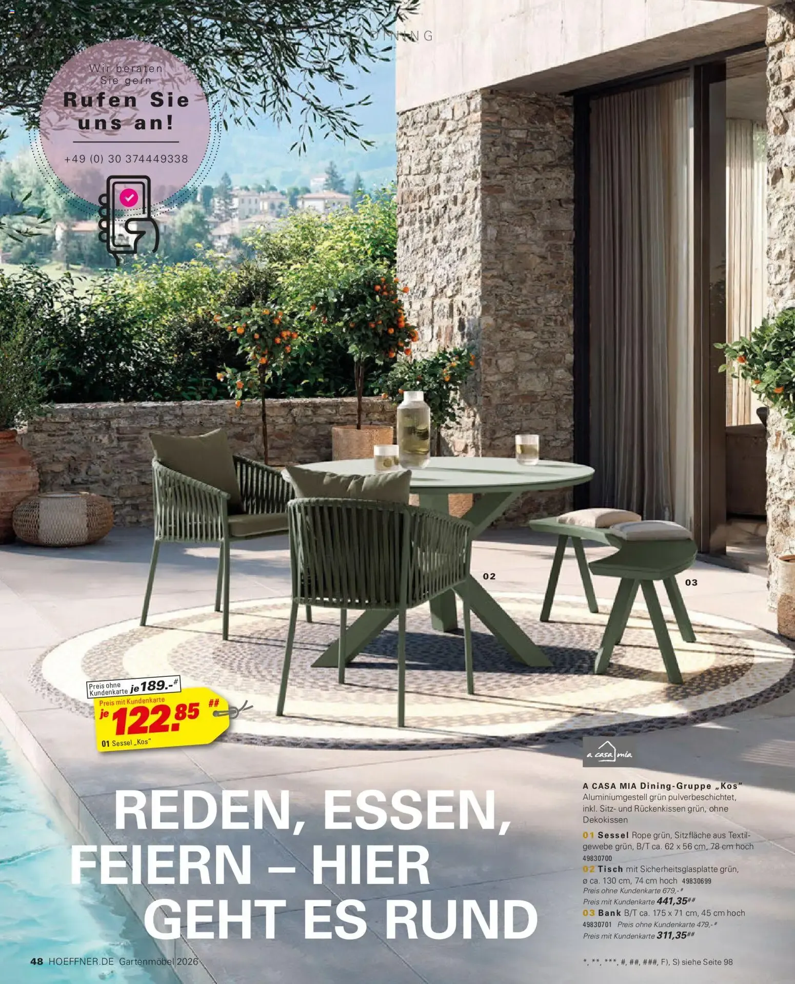 Höffner Gartenmöbel 2026 von 27. März bis 30. Juni 2026 - Prospekt seite 48