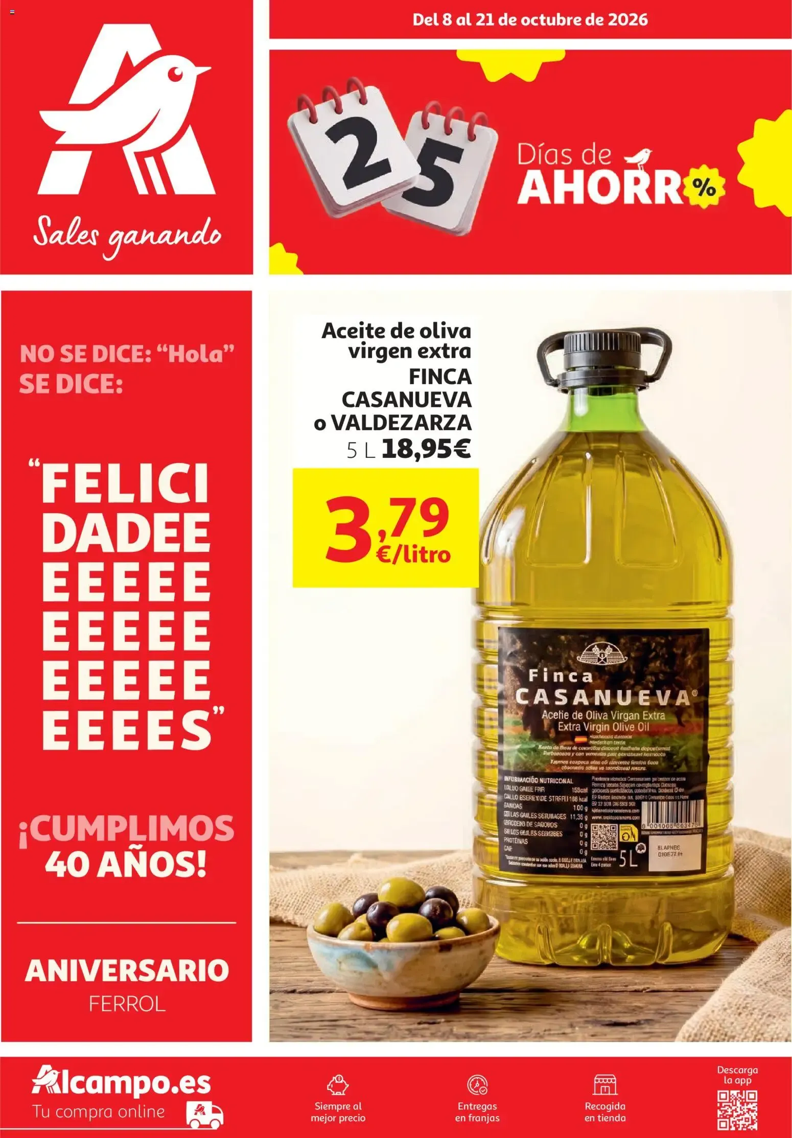 Catálogo de Alcampo HG Ferrol 08/10/2026 - 21/10/2026 8 de octubre al 21 de octubre 2026 - Página 1