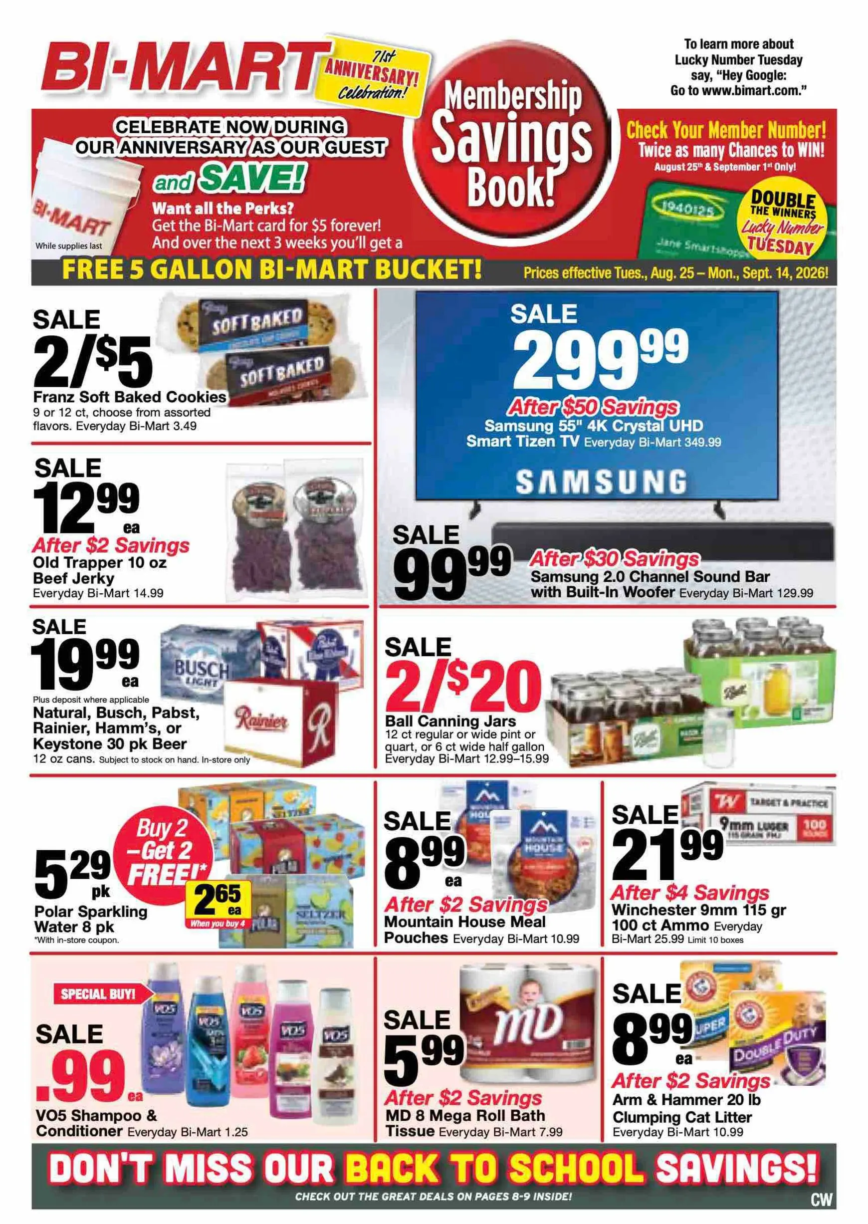 Bi-Mart Membership Savings Book - Back to School Savings