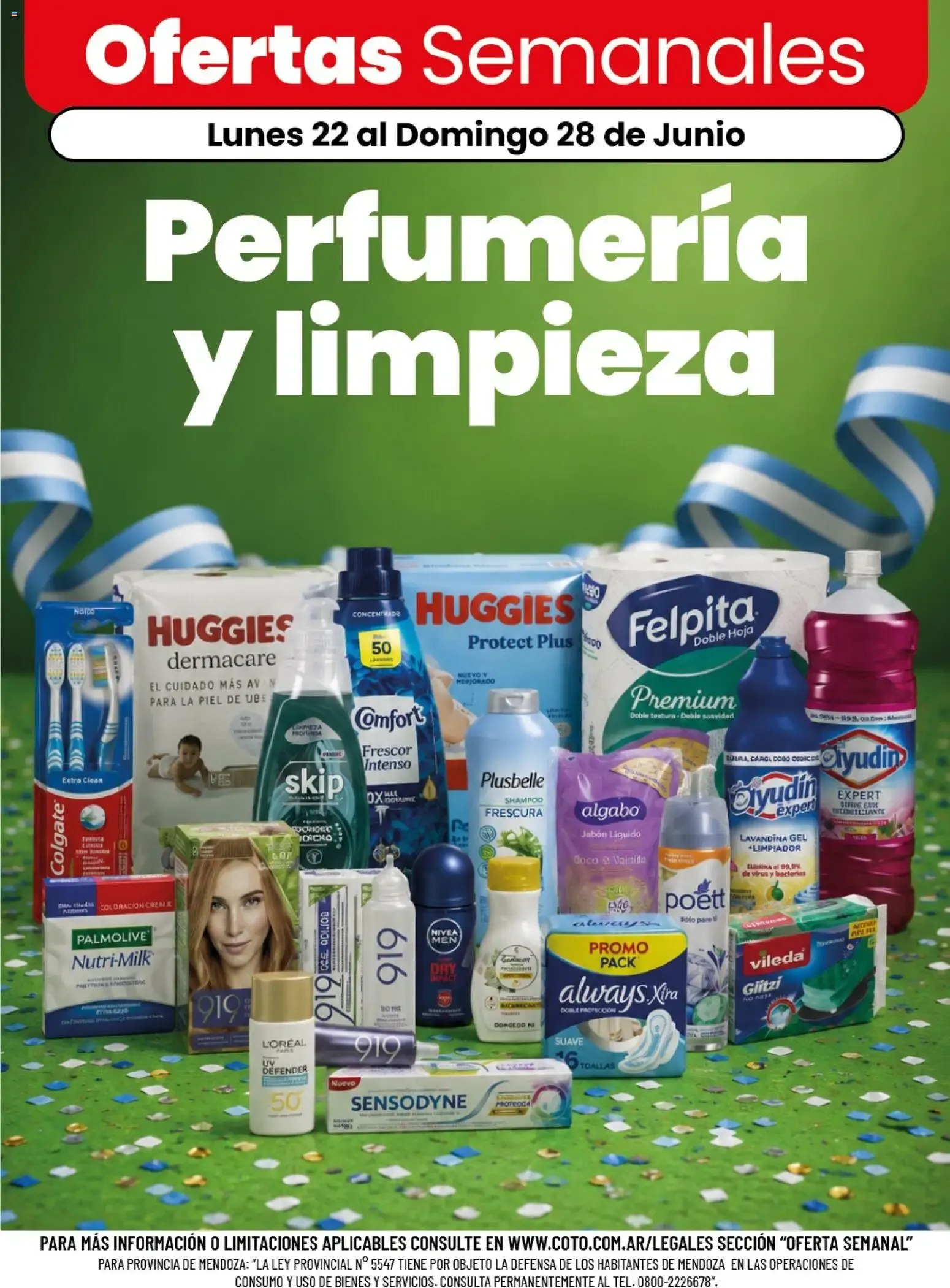 Ofertas de Coto - Perfumería y limpieza || del 22/06/2026 - 28/06/2026 || Descuentos 22 de junio al 28 de junio 2026 - Página 1 del catálogo