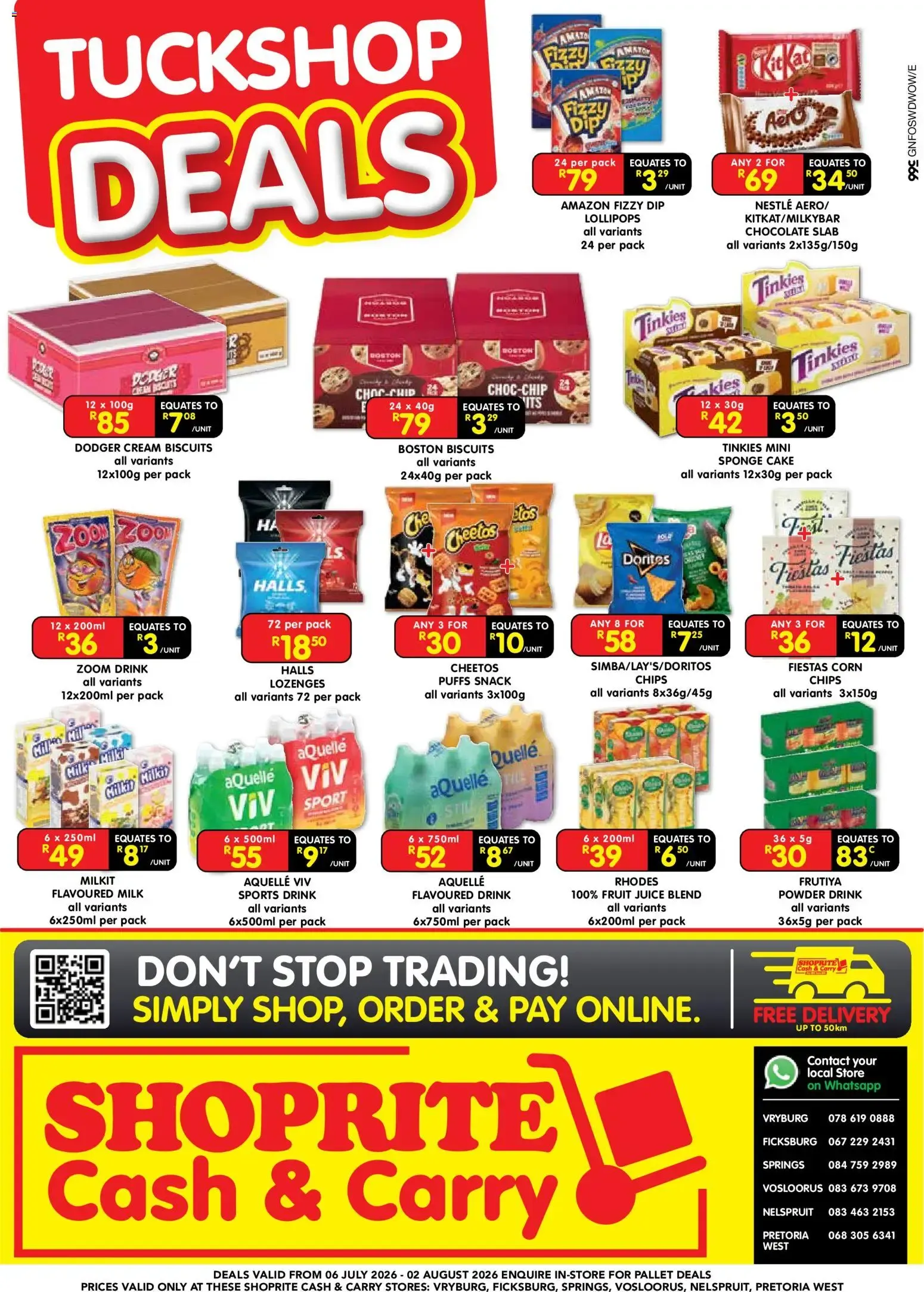 Shoprite - Gauteng - Cash & Carry Tuckshop Deals Exclusive (06/07/2026 - 02/08/2026) → Online Catalogue from 6 July to 2 August 2026 - Catalogue Page 1