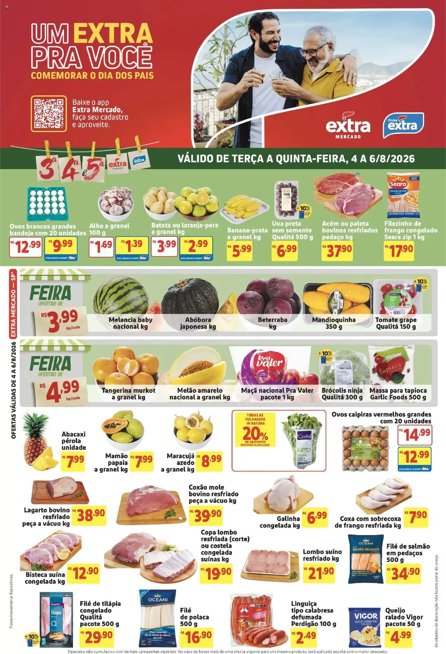 Folheto Extra ofertas de Mercado Terça e Quinta de 04/08/2026 | Promoção