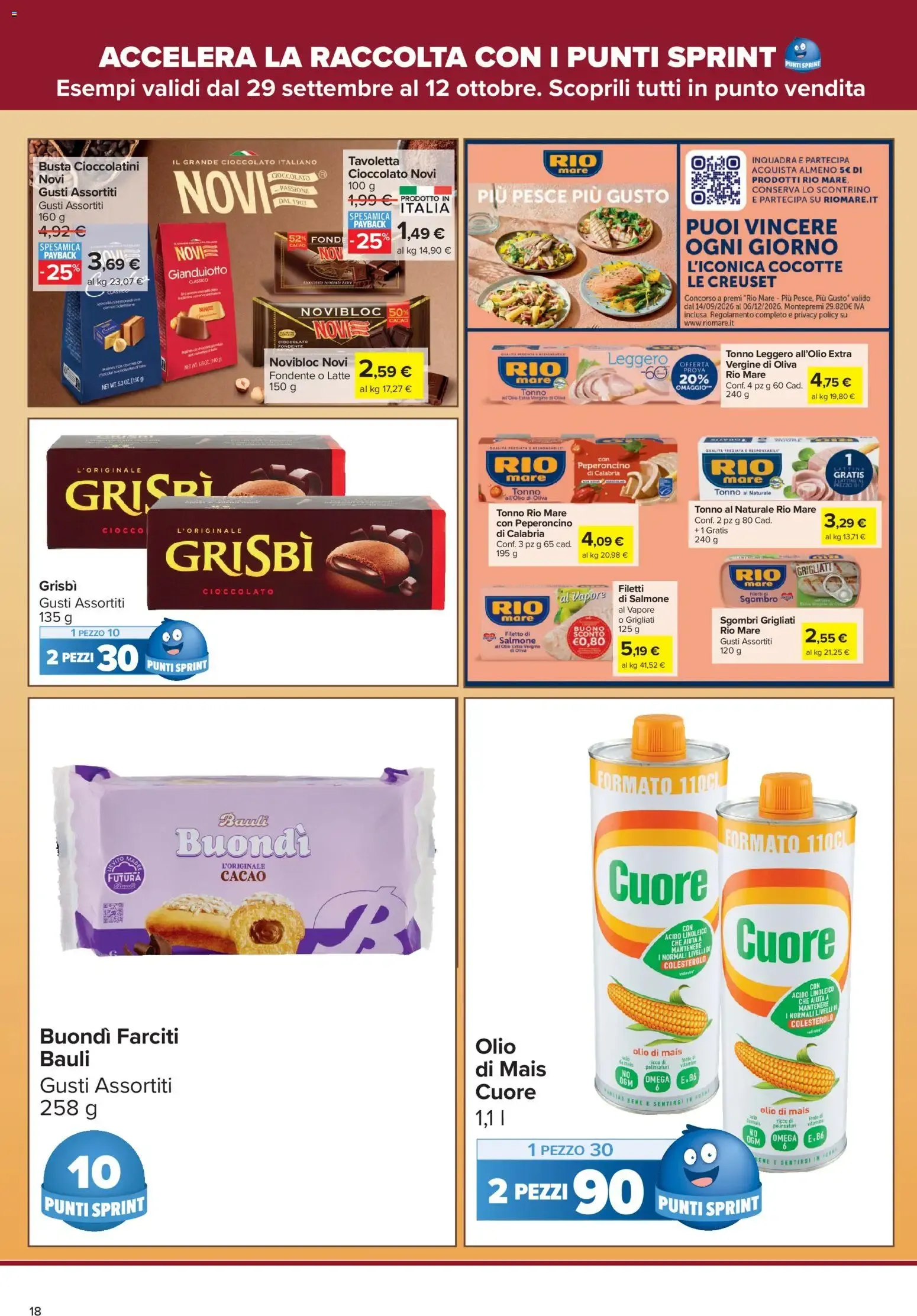Carrefour Market: La tua carta SpesAmica Payback vola con i Punti Sprint da 13 ottobre a 25 ottobre di 2026 - Pagina del volantino 18