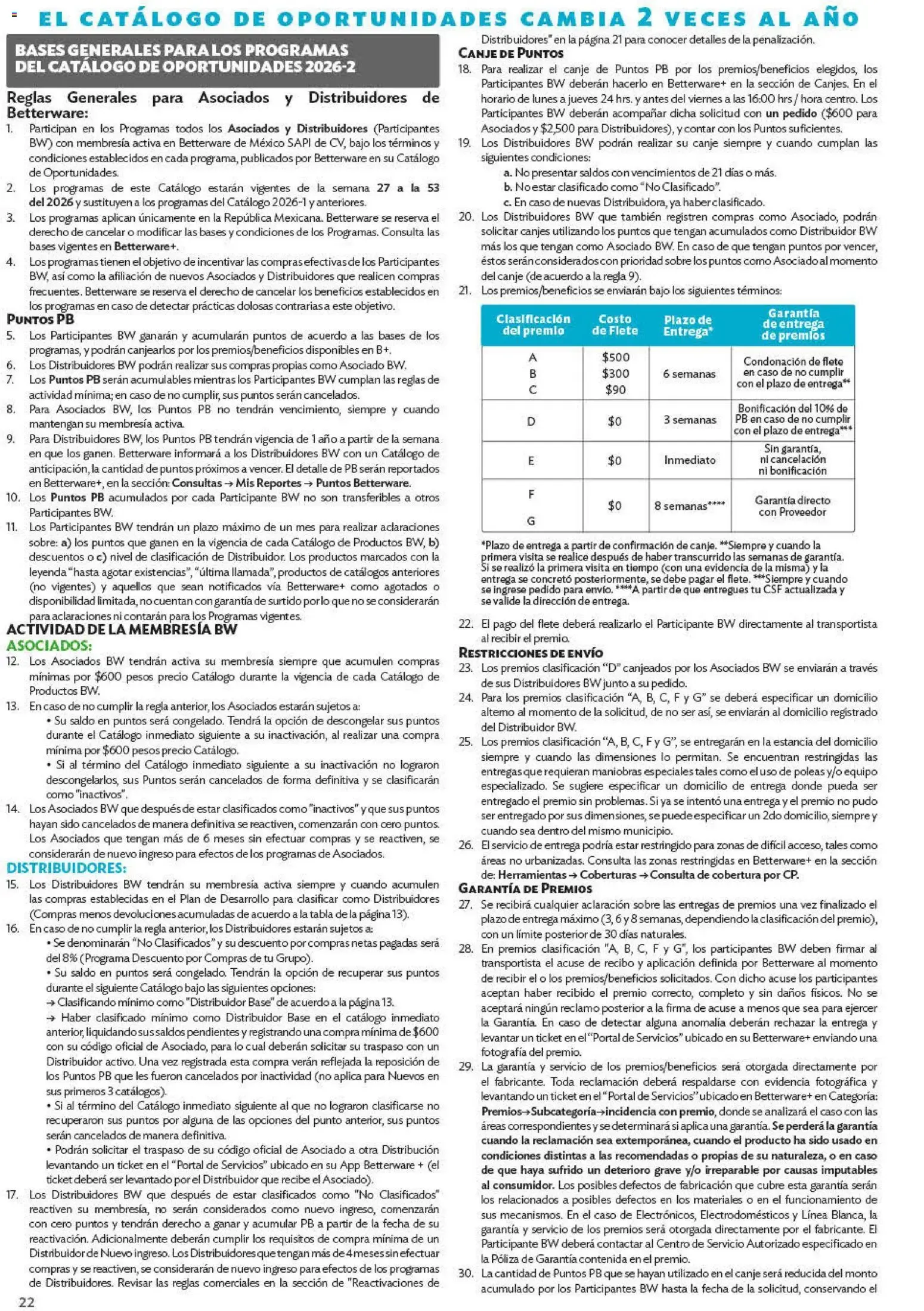 Catálogo de Programas de Oportunidades para ASOCIADOS Y DISTRIBUIDORES 29 de junio al 1 de enero 2027 - Pagina 22