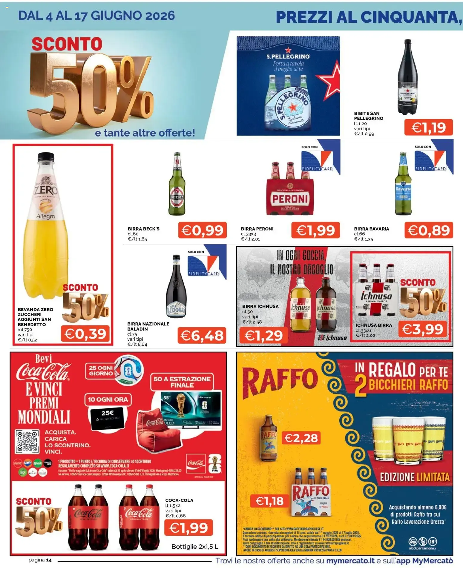 Mercatò: Grande Concorso Premia la Tua Spesa y Sconto 50% da 4 giugno a 17 giugno di 2026 - Pagina del volantino 14
