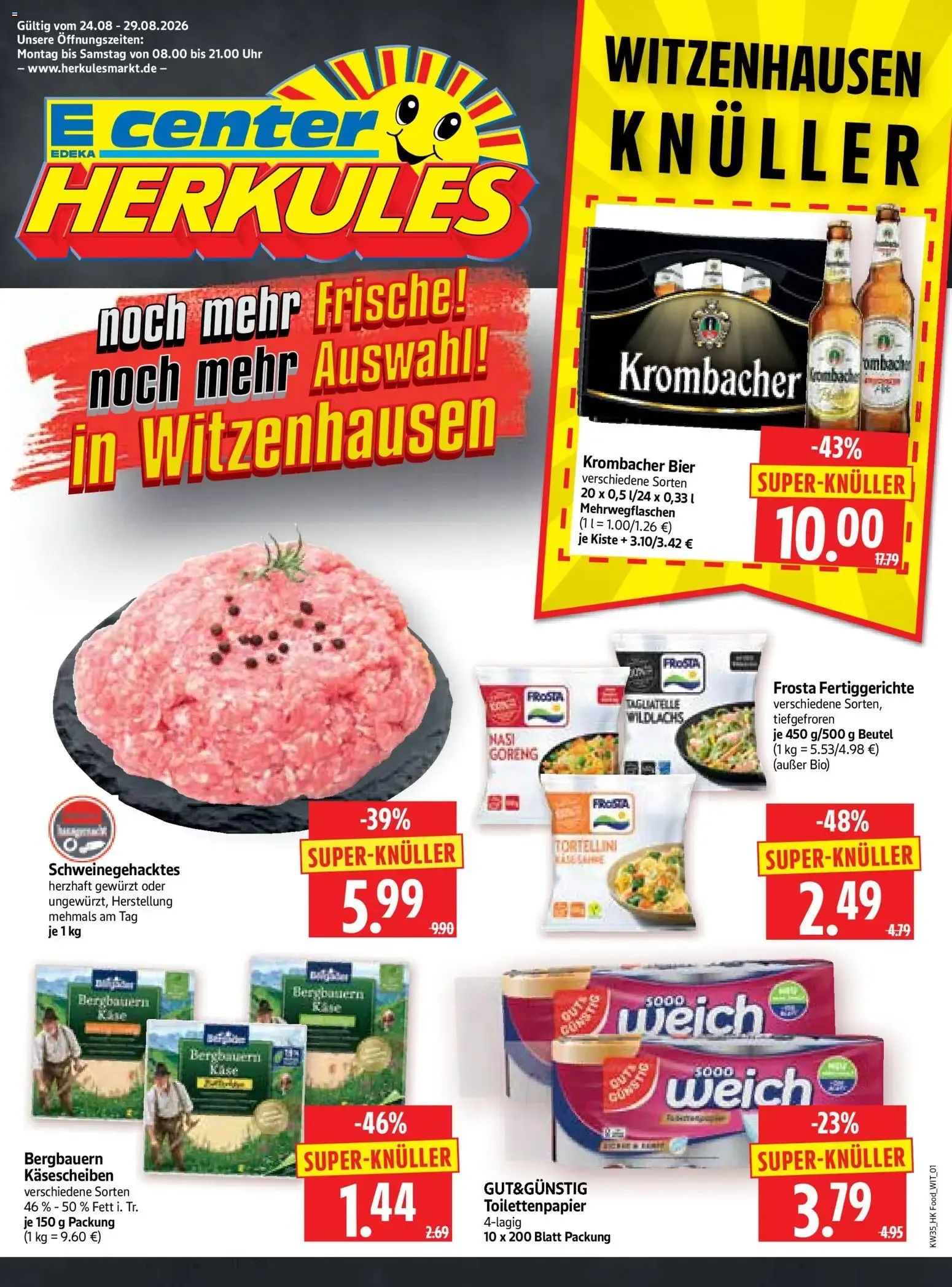 HERKULES Prospekt (ab 24.08.2026) zum Blättern von 24. August bis 29. August 2026 - Prospekt seite 1