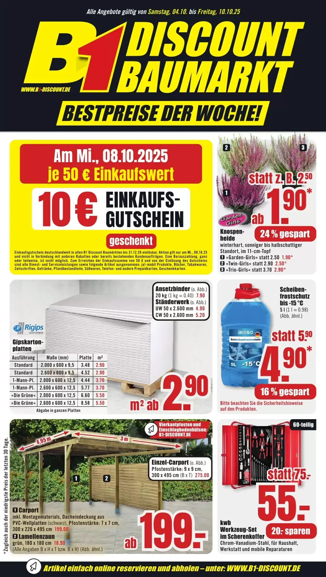 B1 Discount Baumarkt Prospekt woche 41