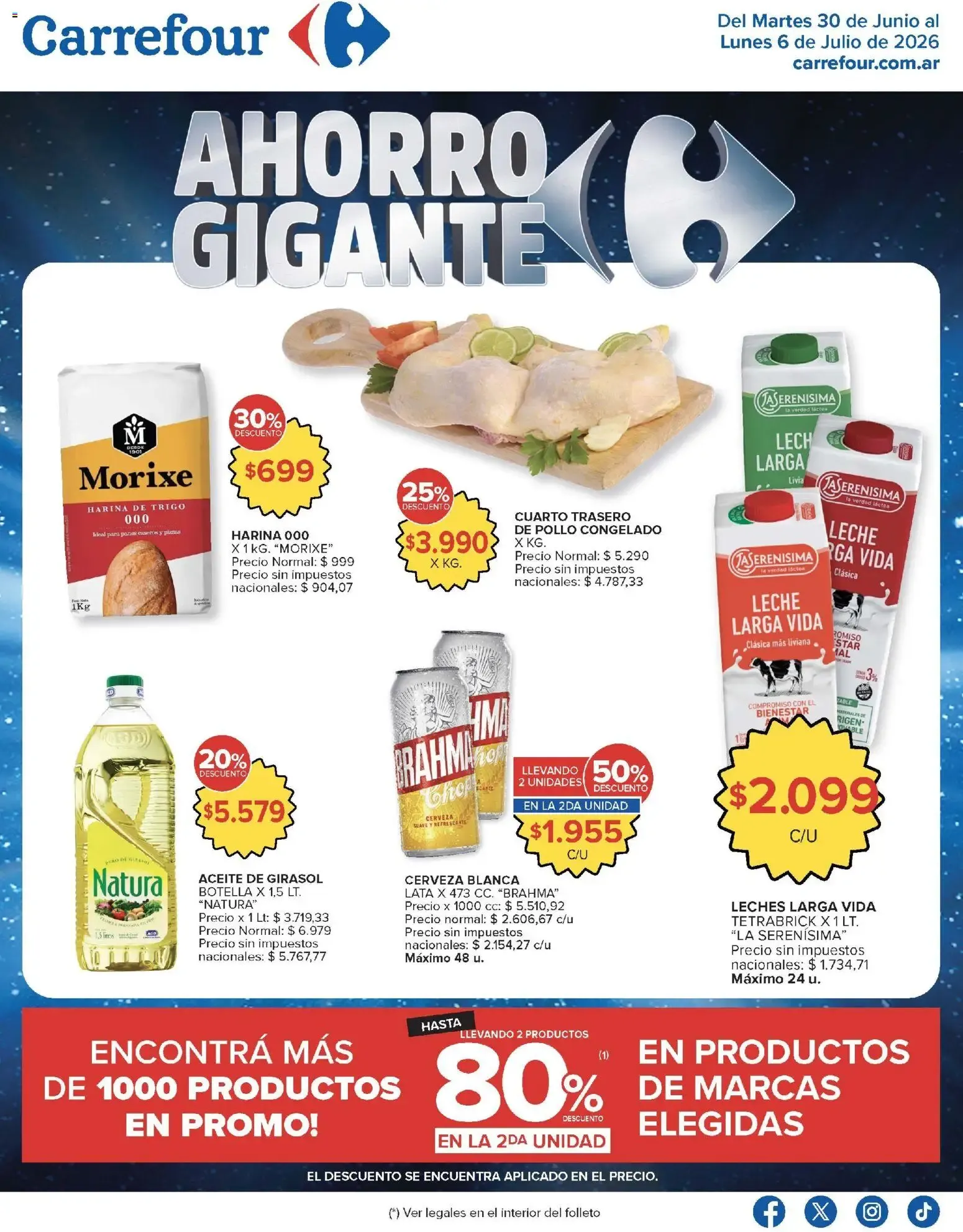 Ofertas de Carrefour - Ahorro Gigante 30 de junio al 6 de julio 2026 - Página 1 del catálogo