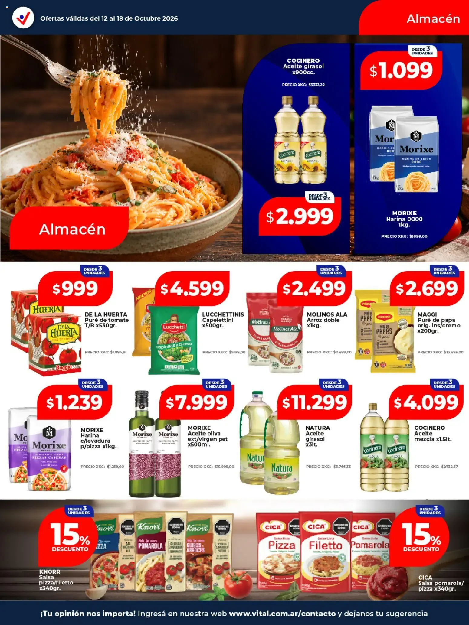 Ofertas de VITAL SUPERMAYORISTA EL MAYORISTA DE TU AHORRO 12 de octubre al 18 de octubre 2026 - Página 17 del catálogo