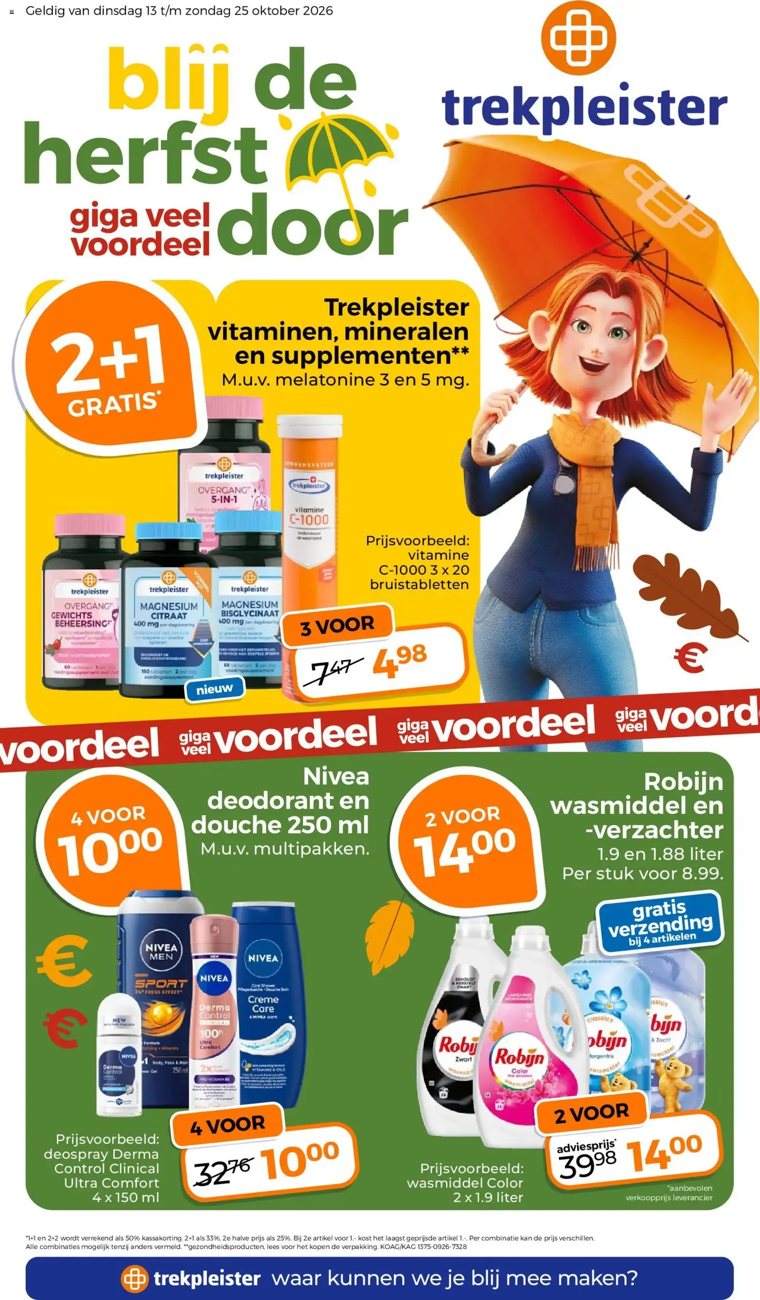 Trekpleister Trekpleister folder vanaf 13-10-2026 van 13 oktober tot 25 oktober 2026 - Folder pagina 1