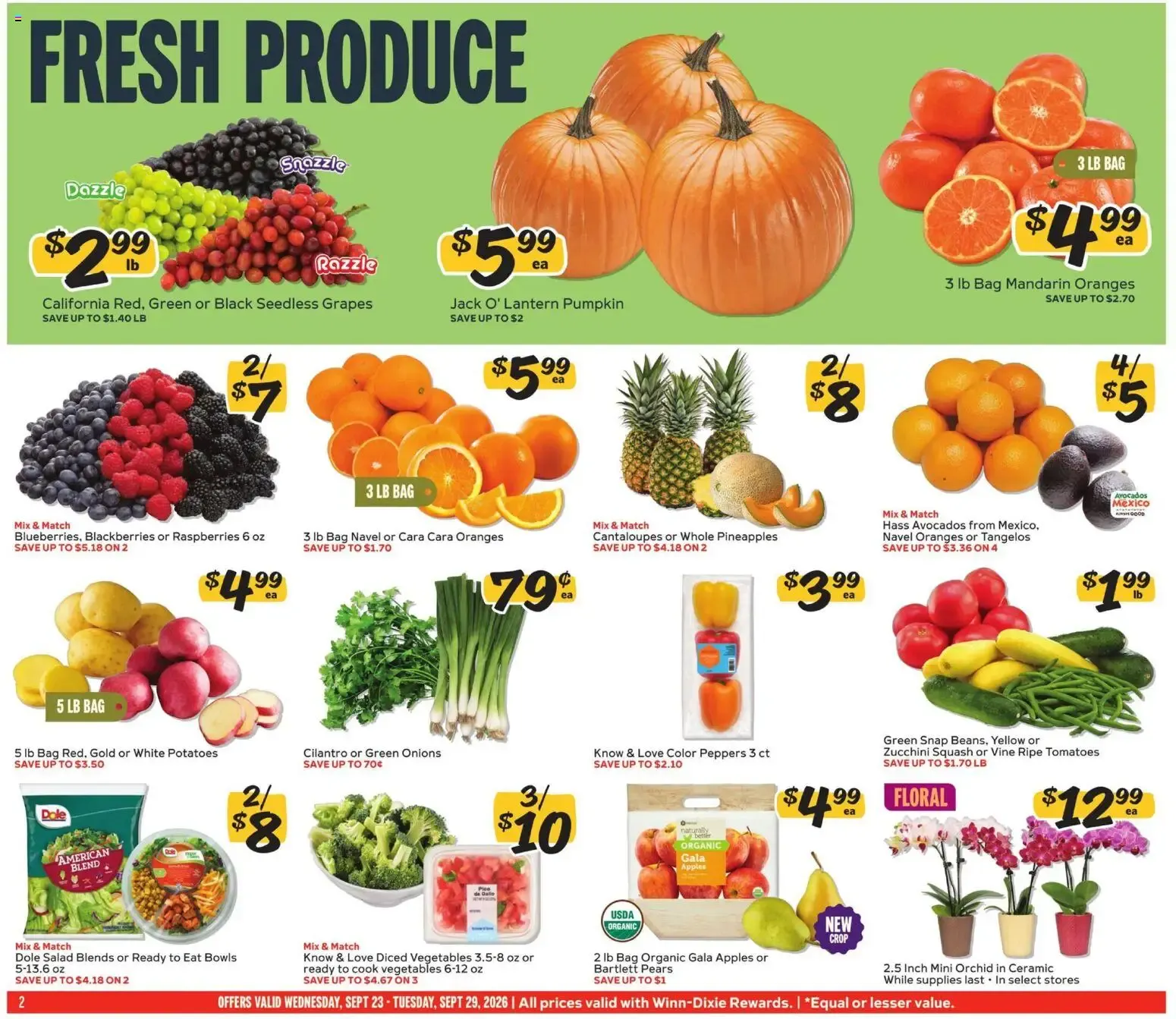 Weekly ad Winn Dixie Weekly Ad (09/23 - 09/29 2026) - Flyer from September 23 to September 29 2026 - Page 2