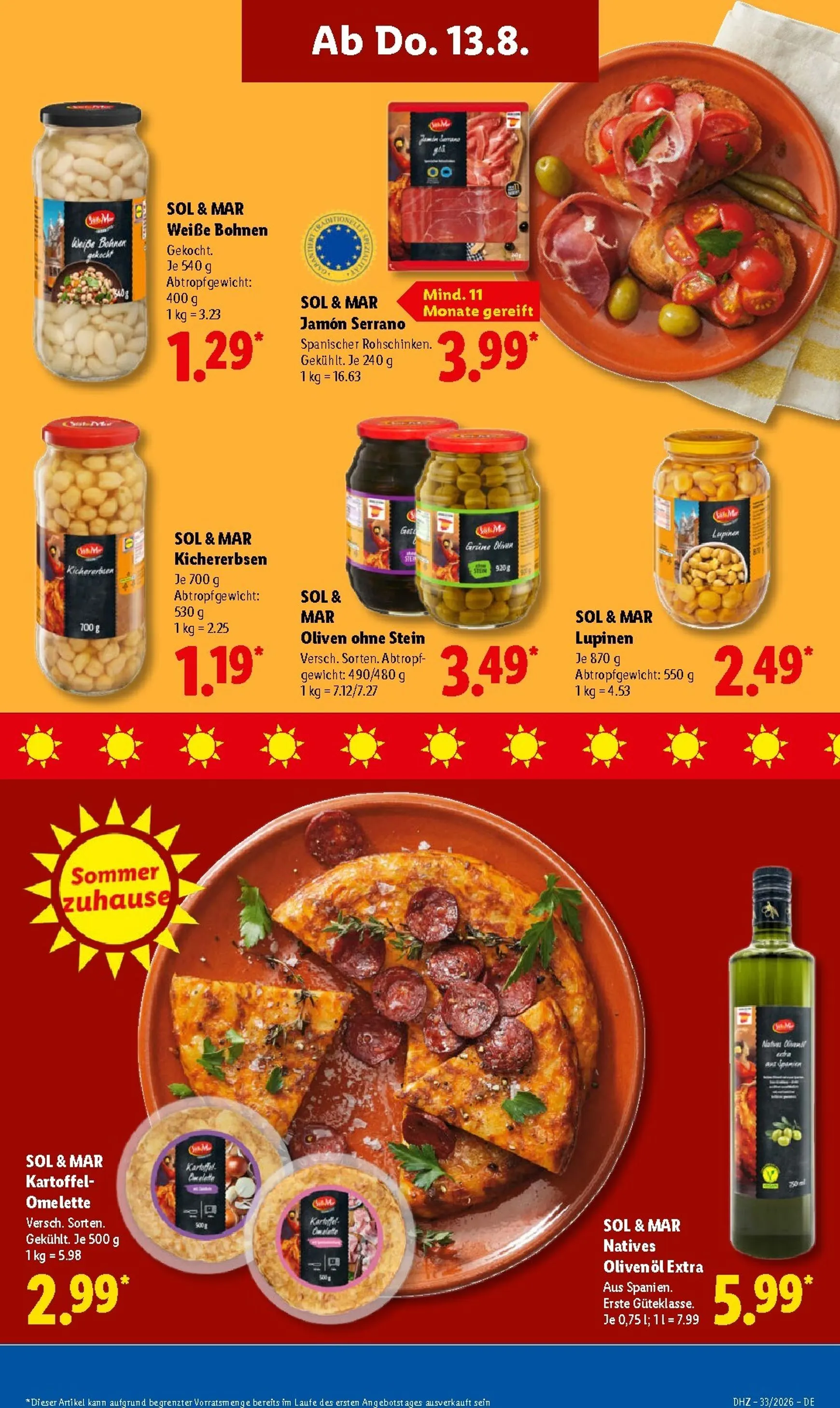 Lidl: Sparen beim Preisführer, Spanische Woche & Sale von 10. August bis 15. August 2026 - Prospekt seite 58