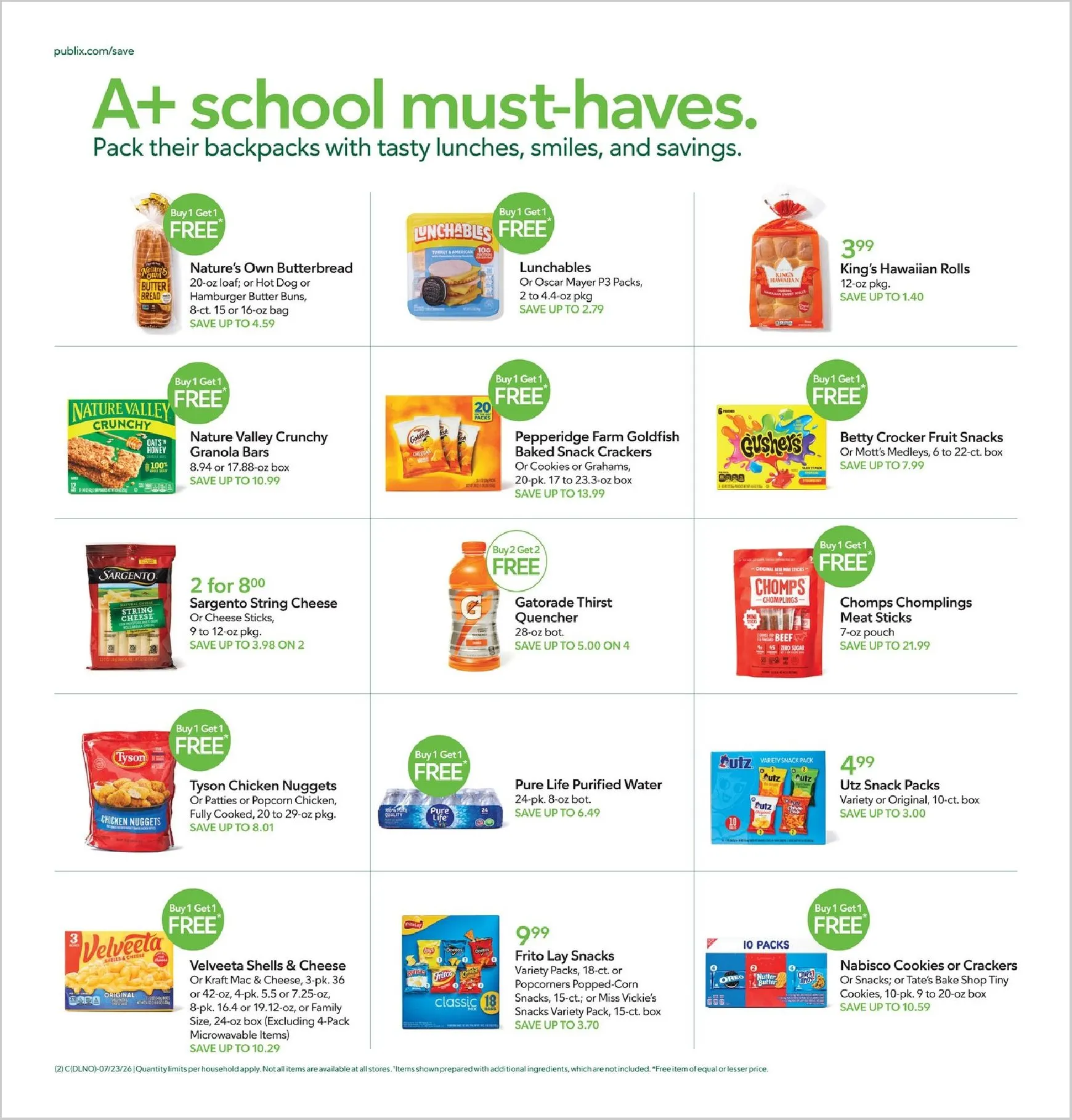 Weekly ad Current Publix leaflet valid from Wednesday 07/22/2026 to Tuesday 07/28/2026 from July 22 to July 28 2026 - Page 2