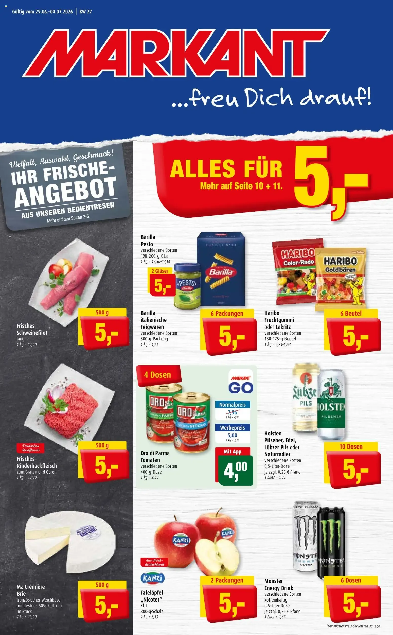 Markant Prospekt (ab 29.06.2026) zum Blättern von 29. Juni bis 4. Juli 2026 - Prospekt seite 1