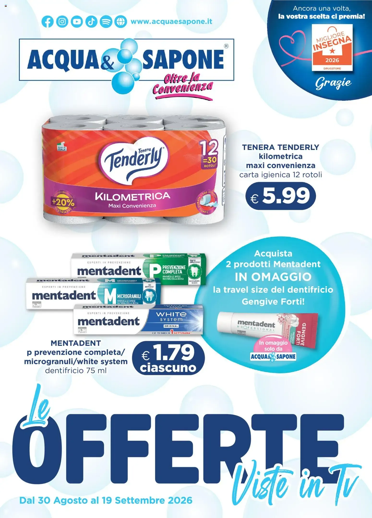 Acqua e Sapone volantino dal 30/08/2026 - online Offerte da 30 agosto a 19 settembre di 2026 - Pagina del volantino 1