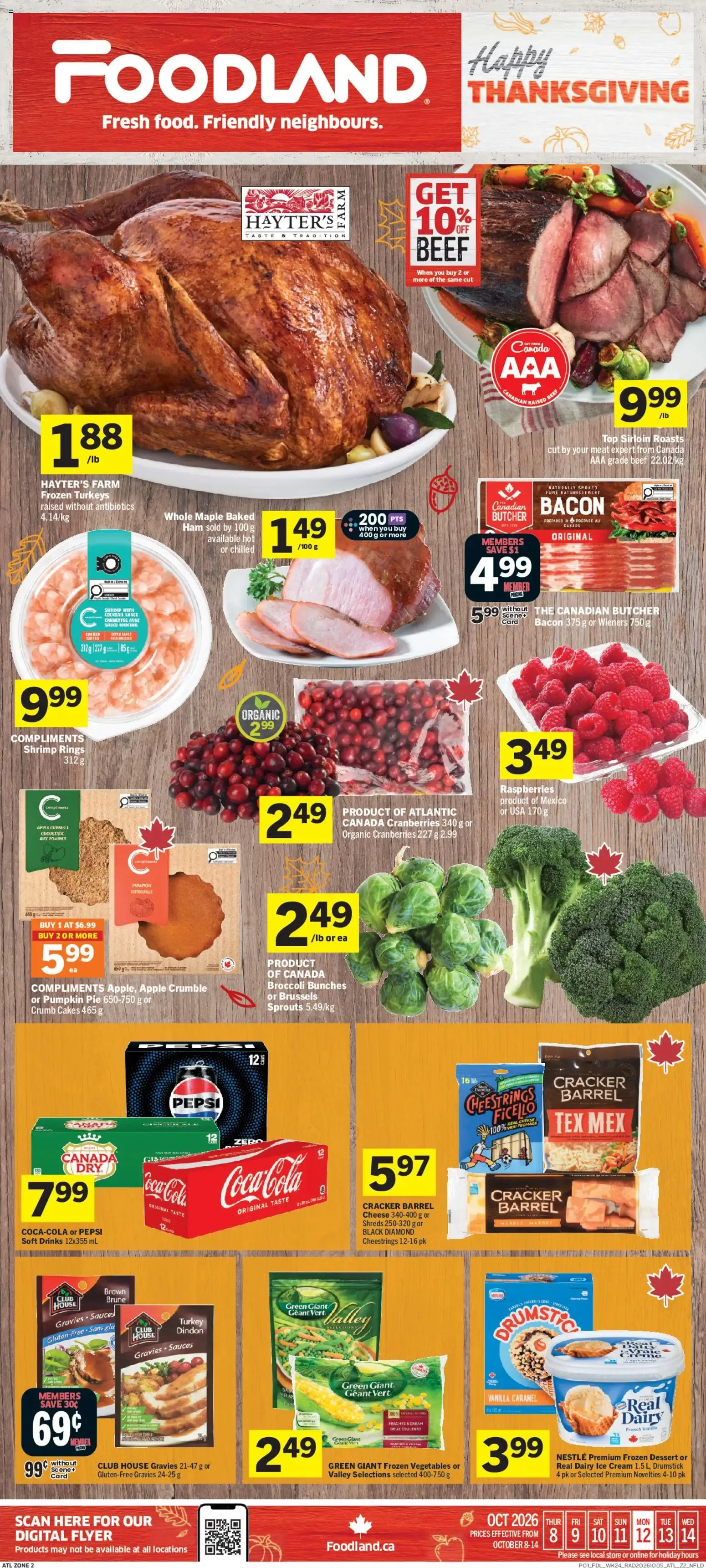 Foodland Happy Thanksgiving Weekly Flyer from October 8 to October 14 2026 - flyer page 1