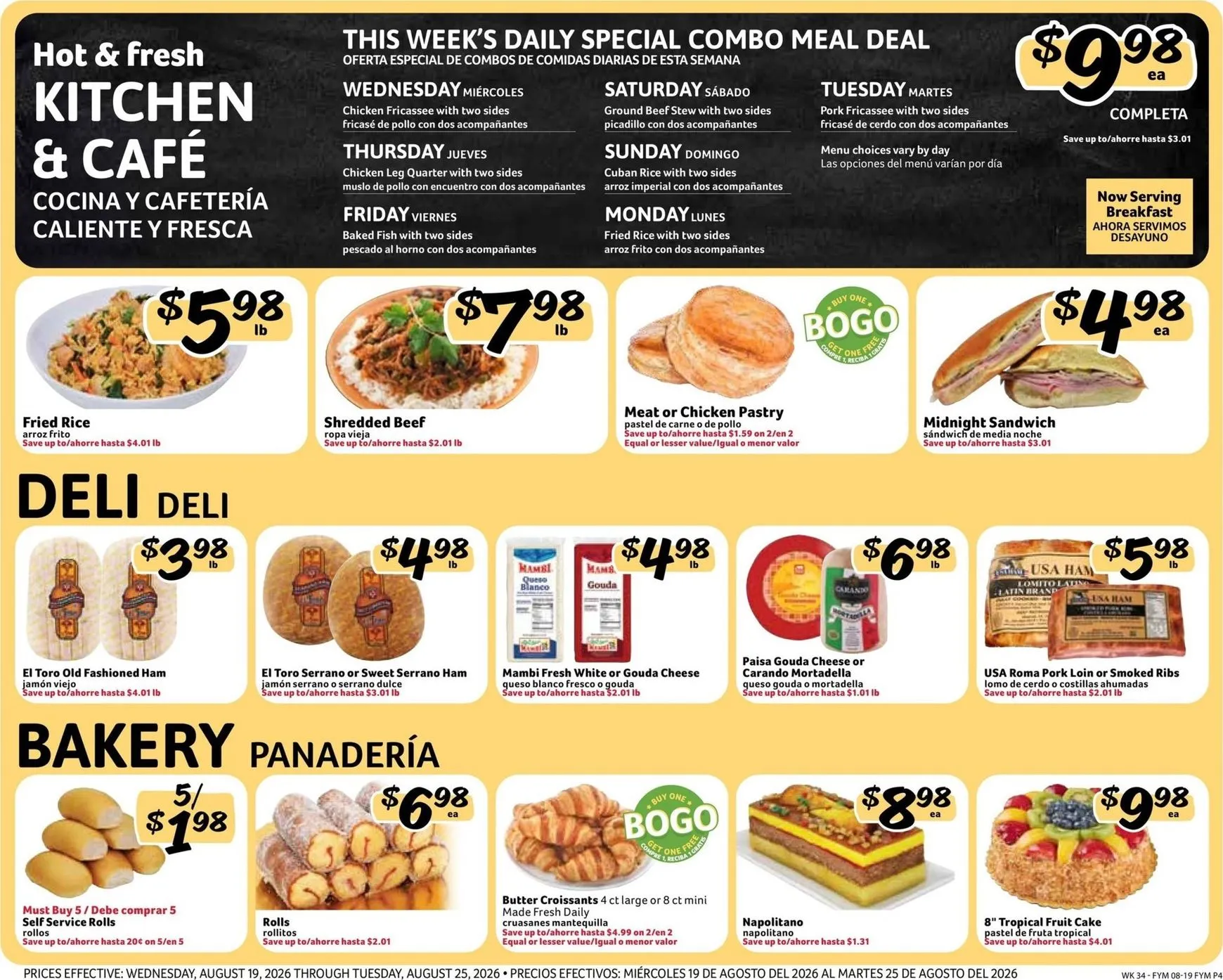 Weekly promotion Current Fresco y Más leaflet valid from Wednesday 08/19/2026 to Tuesday 08/25/2026 spanning from August 19 to August 25 2026 - Page 4 for Catalogue 365