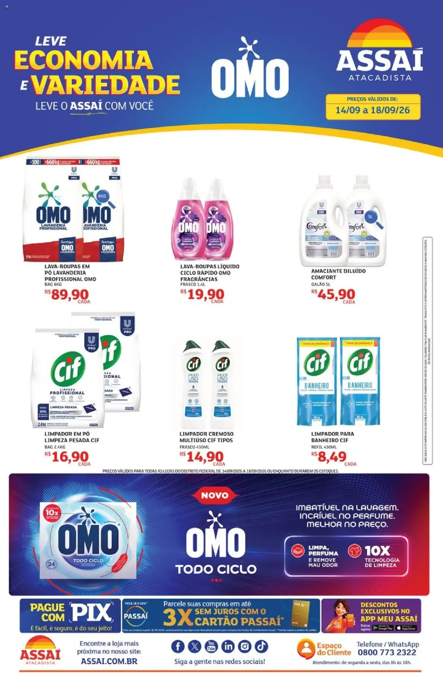Encarte de Assaí Atacadista ofertas - DF de 14/09/2026 | Promoções Online 14 de setembro até 18 de setembro 2026 - Pagina 1