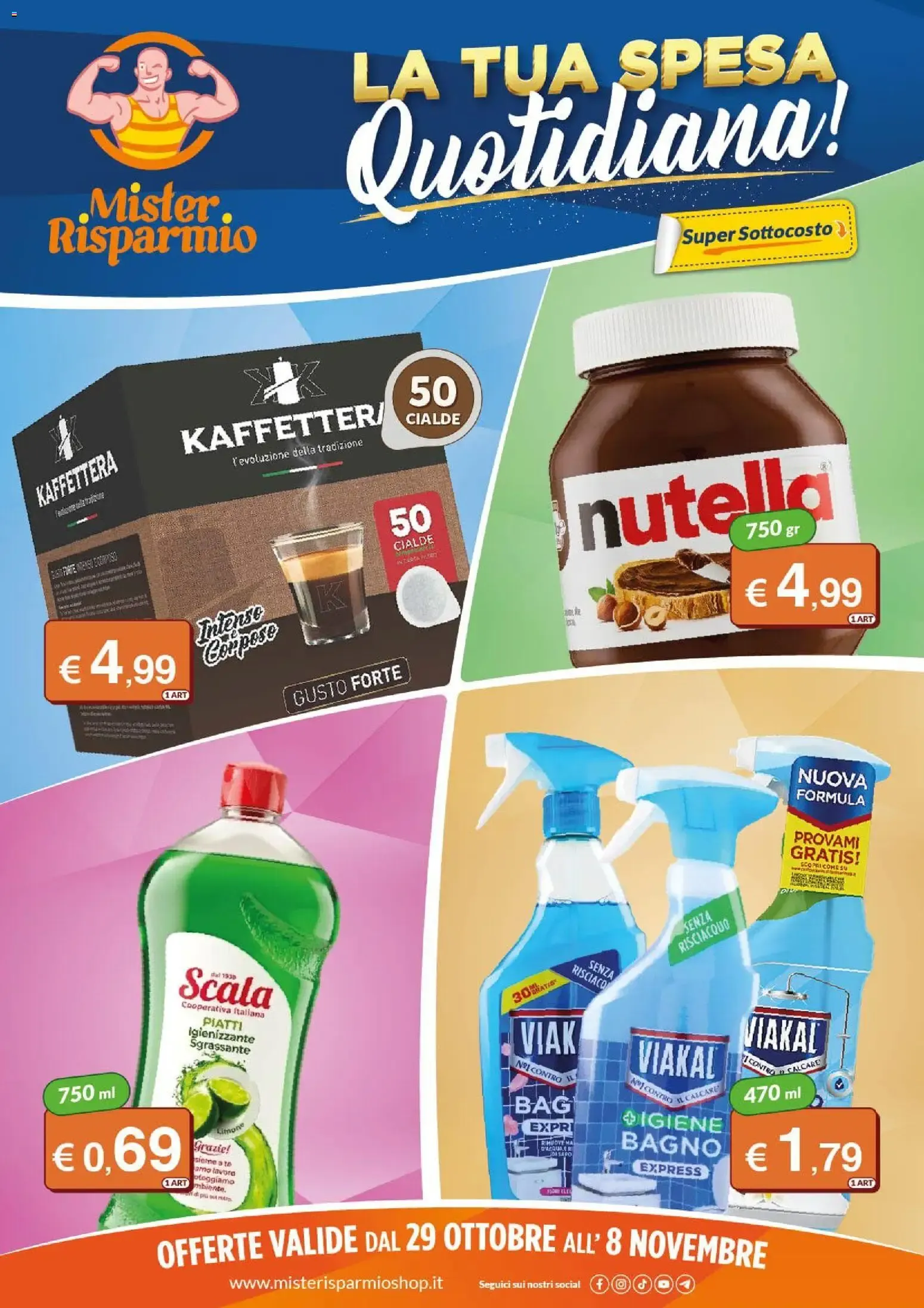 Mister Risparmio volantino dal 29/10/2026 - online Offerte da 29 ottobre a 8 novembre di 2026 - Pagina del volantino 1