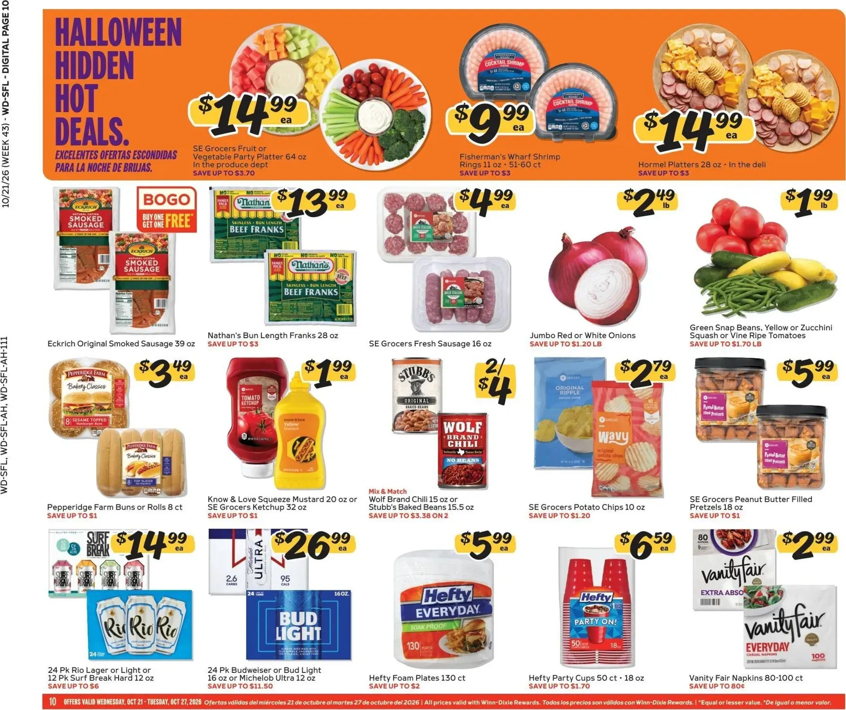 Weekly promotion Current Winn-Dixie leaflet valid from Wednesday 10/21/2026 to Tuesday 10/27/2026 spanning from October 21 to October 27 2026 - Page 10 for Catalogue 365