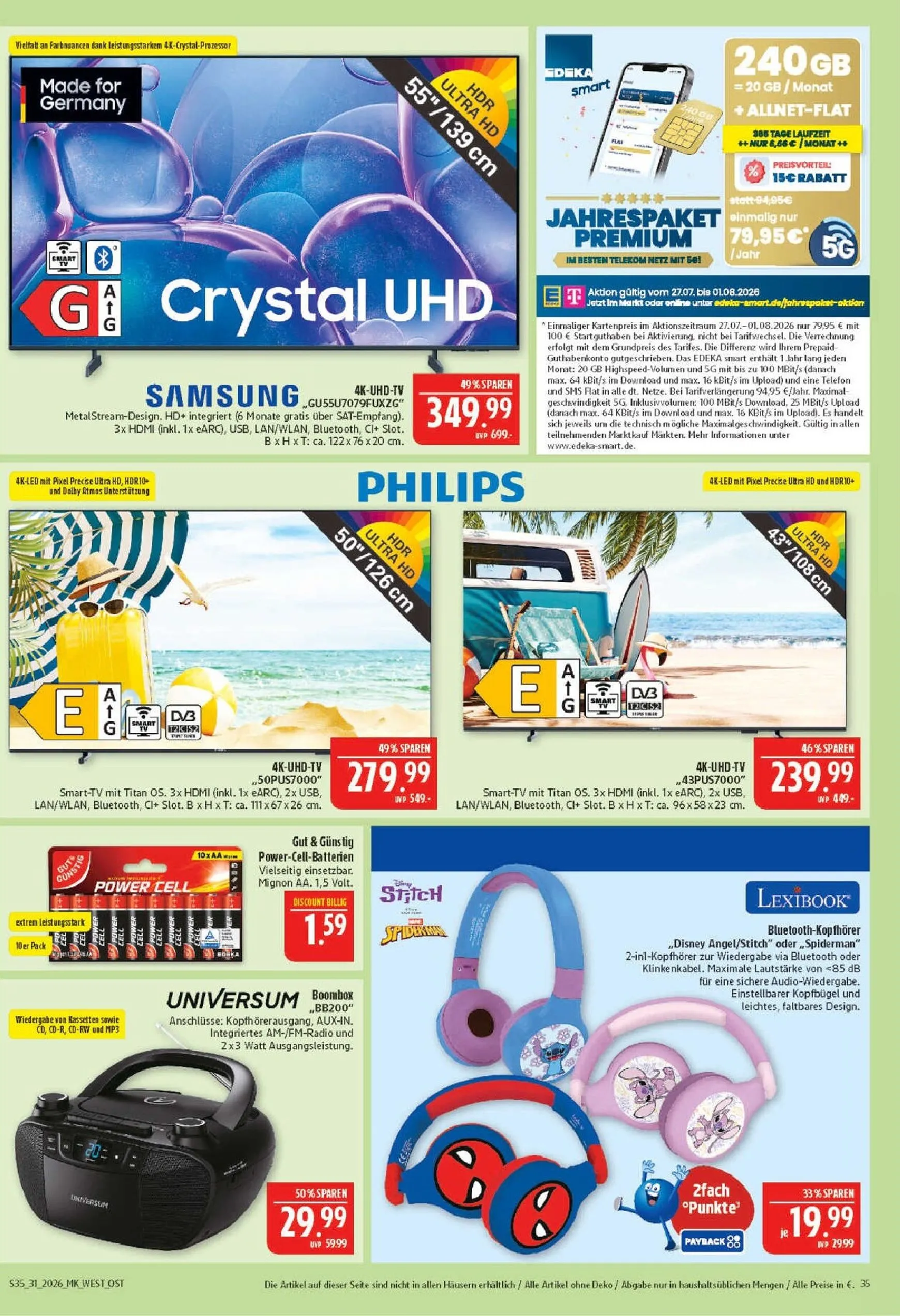 Marktkauf Prospekt nächste Woche – von Montag 27.07.2026 bis Samstag 01.08.2026 von 27. Juli bis 1. August 2026 - Prospekt seite 35