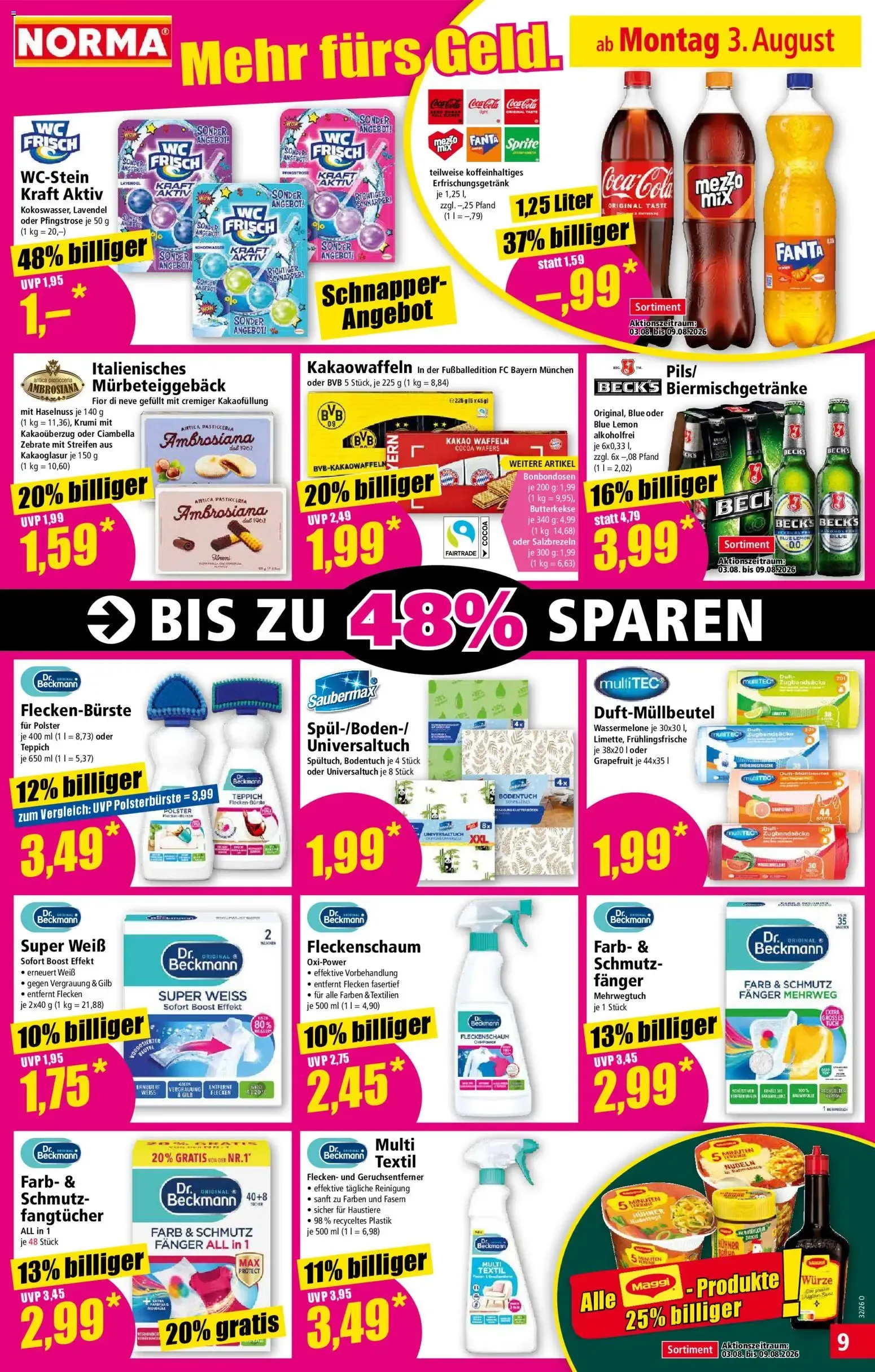 NORMA Mehr fürs Geld. Coole SOMMERBASICS von 3. August bis 9. August 2026 - Prospekt seite 9