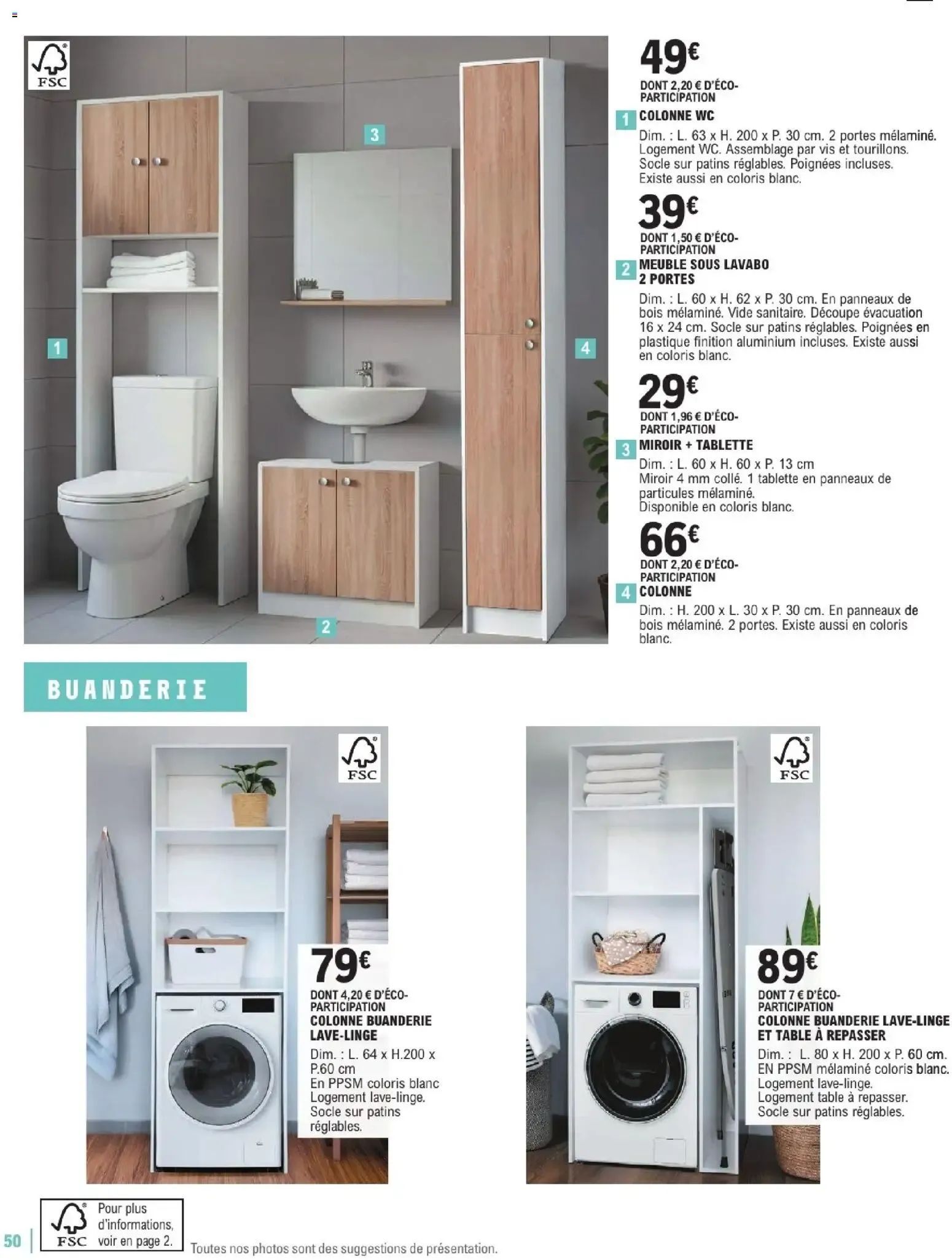 Brico E.Leclerc - Guide aménagement intérieur à partir du 06/01/2026 - promo en ligne du 6 janvier au 7 février 2026 - Catalogue page 50