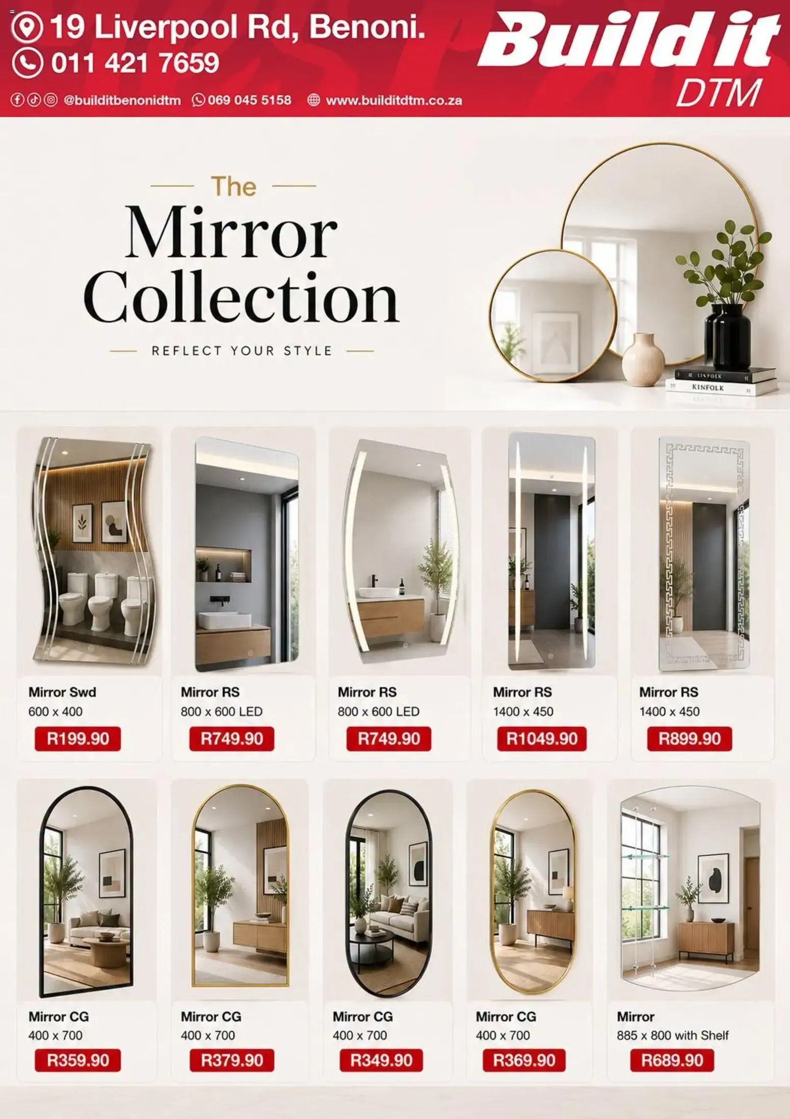 Build It Gauteng - Mirror Collection (02/07/2026 - 31/07/2026) Online from 2 July to 31 July 2026 - Catalogue Page 1