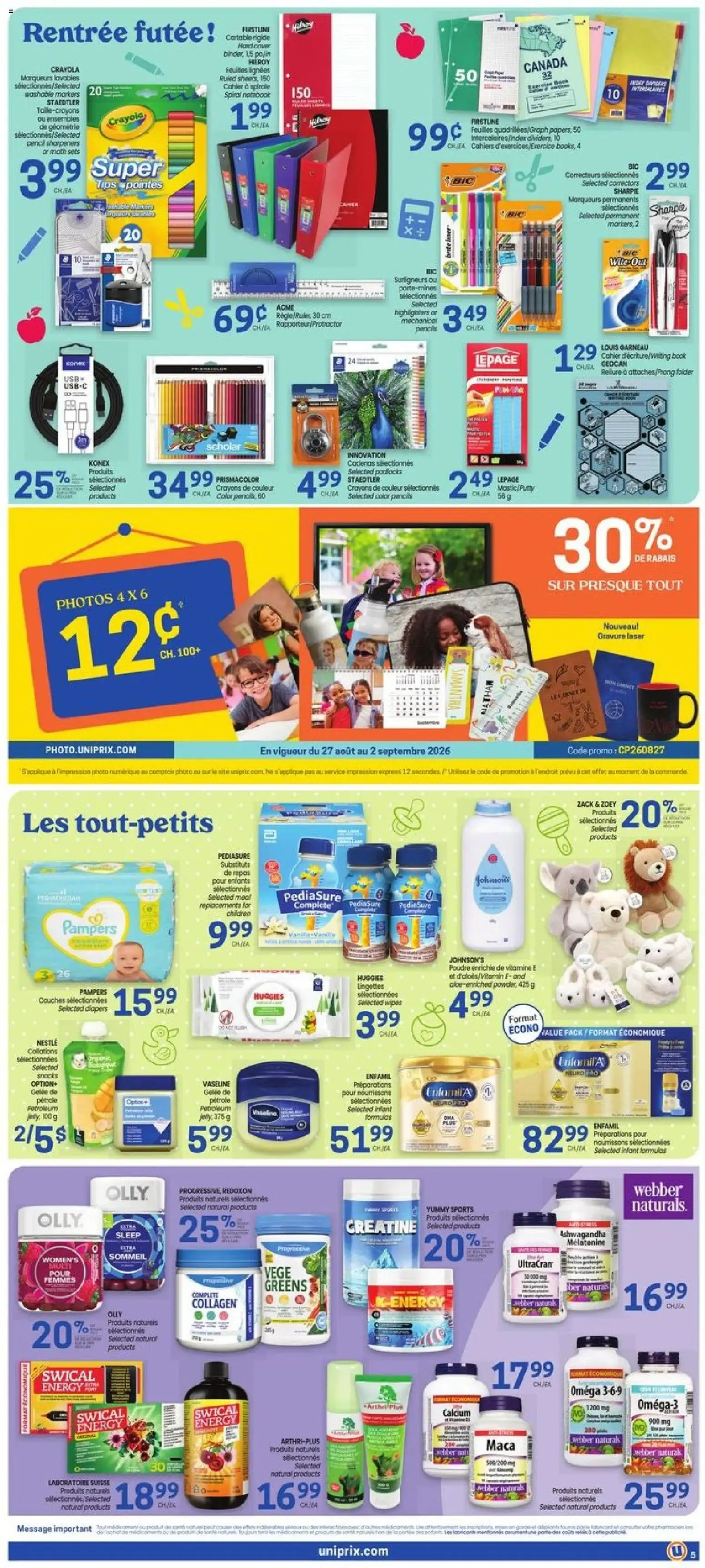 Uniprix weekly flyer / circulaire from Aug 27, 2026 > weekly specials & deals from August 27 to September 2 2026 - flyer page 7