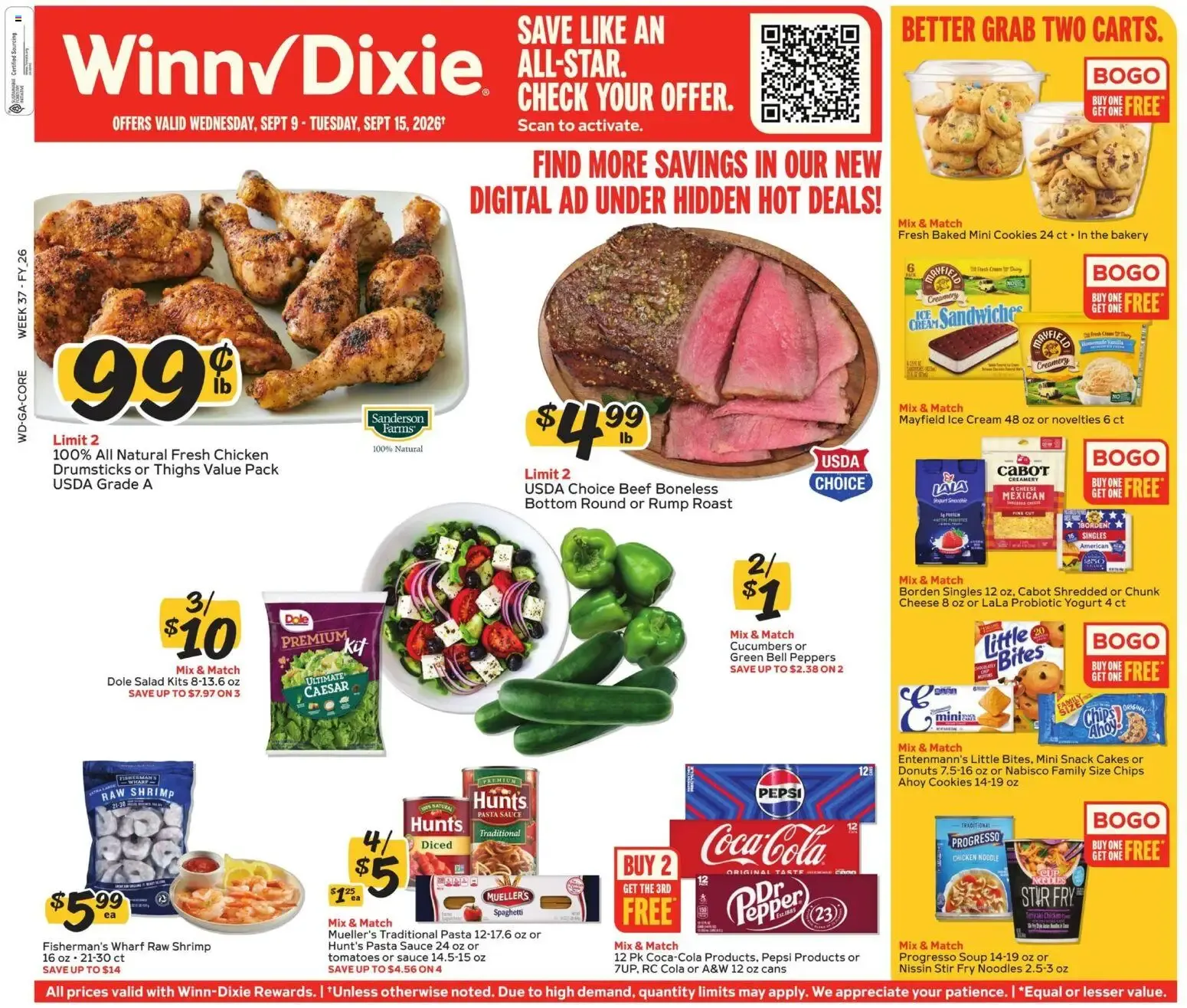 Weekly ad Winn Dixie Weekly Ad (09/09 - 09/15 2026) - Flyer from September 9 to September 15 2026 - Page 1