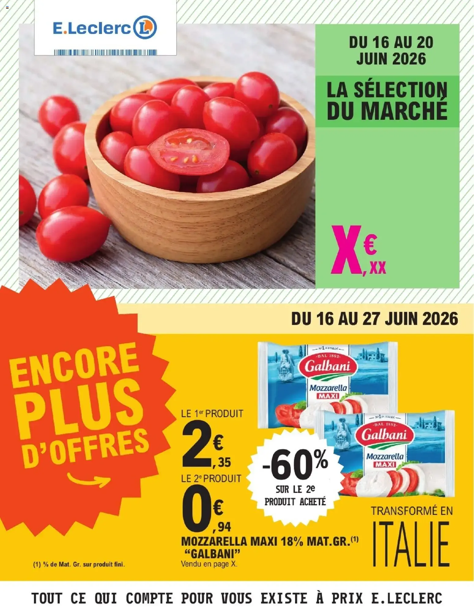 Catalogue E.Leclerc du 16/06/2026 | Nouveau promo prospectus du 16 juin au 27 juin 2026 - Catalogue page 1