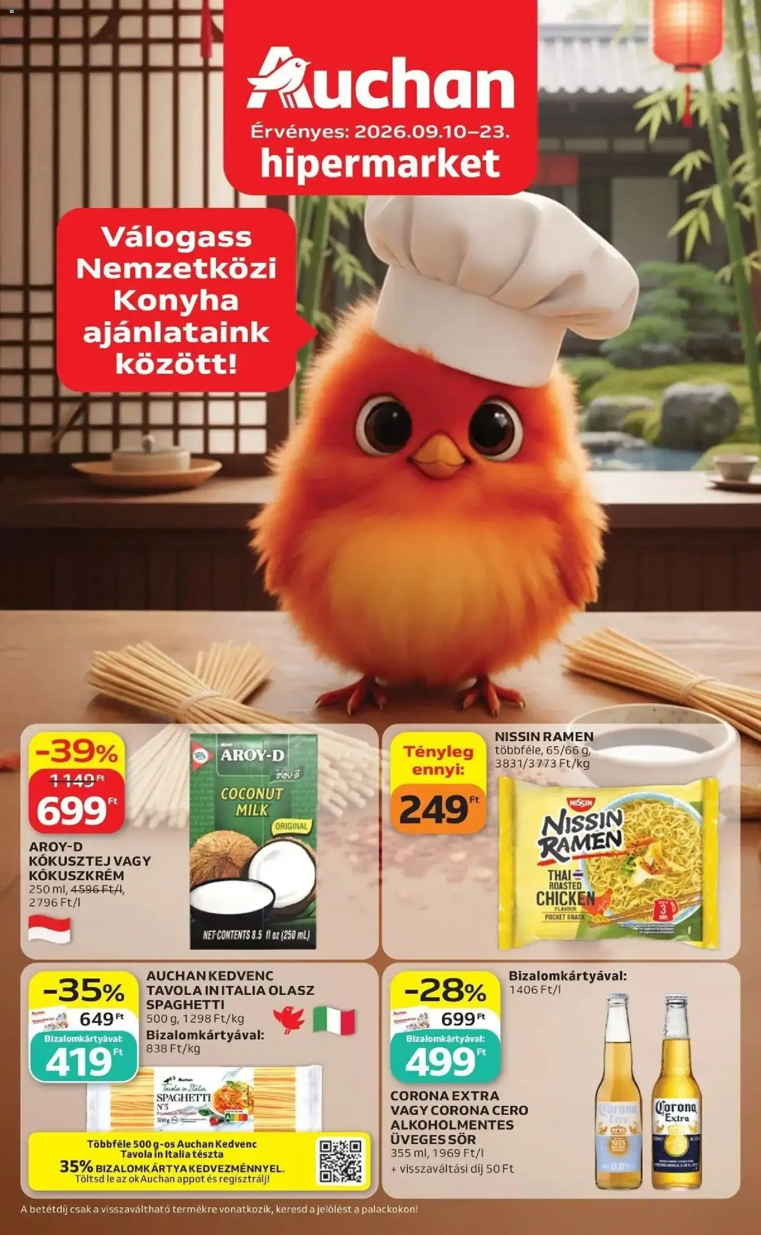 Auchan Nemzetközi konyha ajánlatok Fót - 2026.09.10. -tól/töl > akció, lapozható szórólap 🛍️
