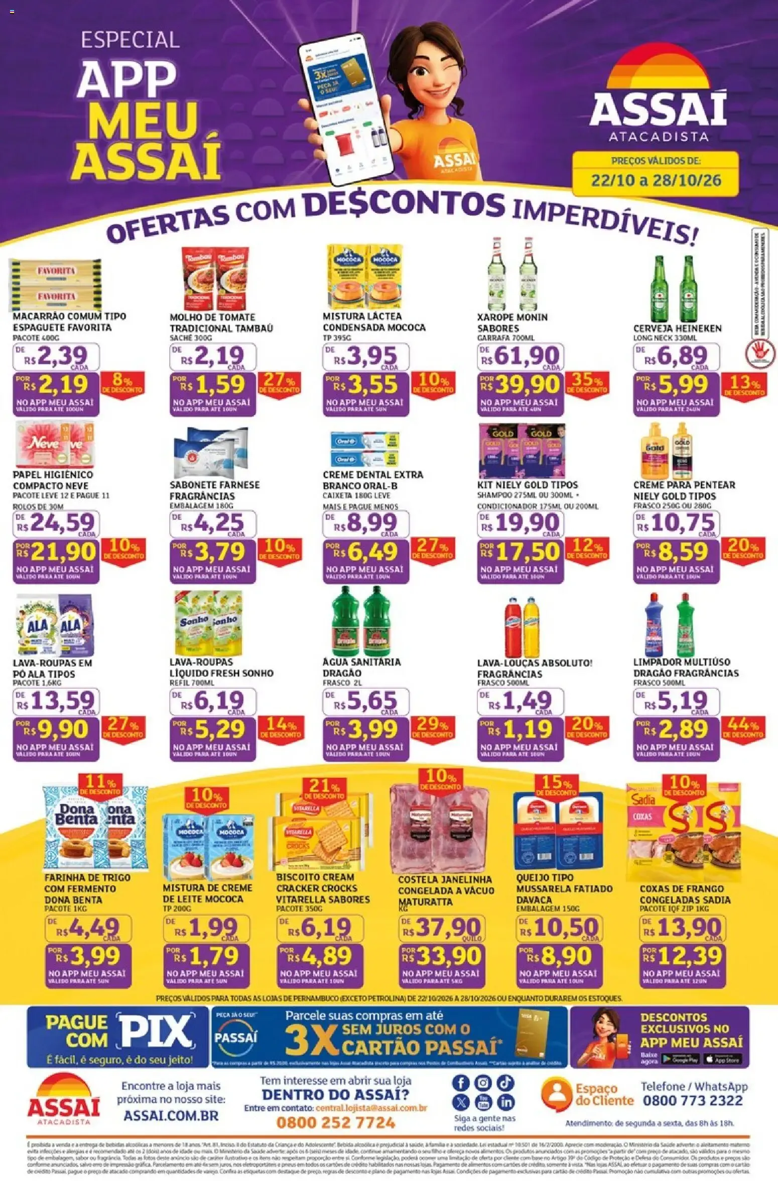 Encarte de Assaí Atacadista - Ofertas APP Meu Assaí 22 de outubro até 28 de outubro 2026 - Pagina 1