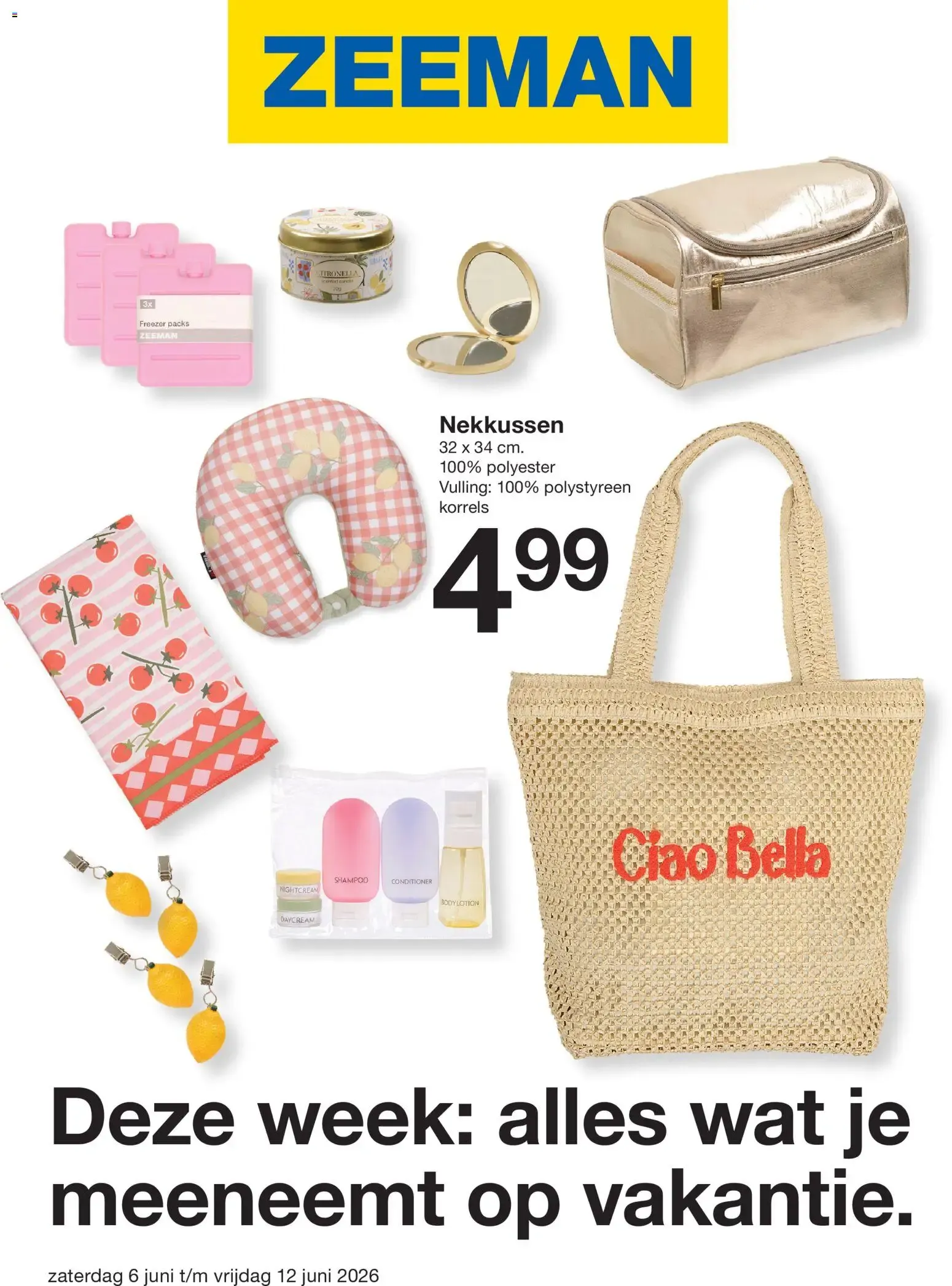Zeeman: Todo lo que necesitas para tus vacaciones van 6 juni tot 12 juni 2026 - Folder pagina 1
